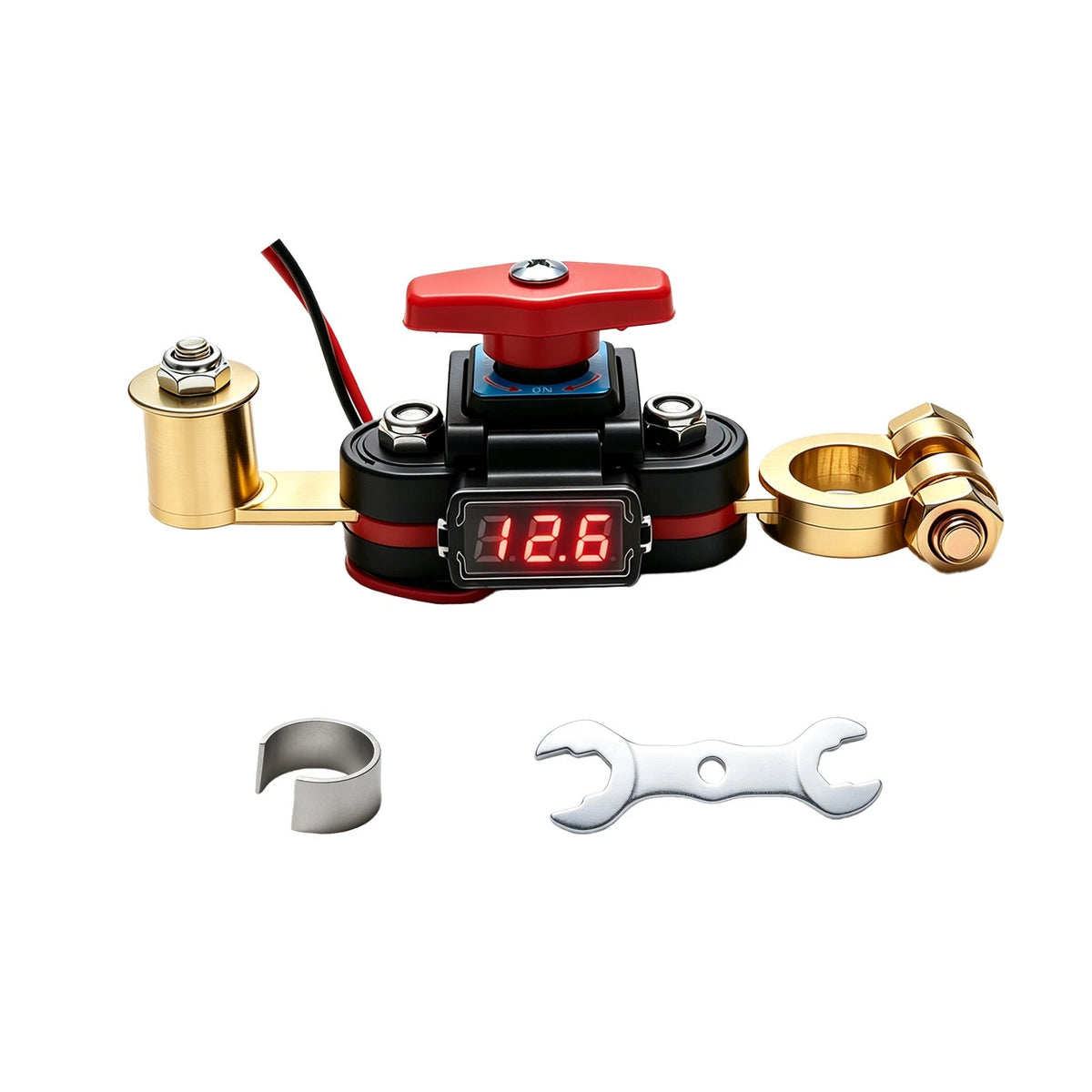 12V 24V Battery Disconnect Switch w/ LED Display Includes Wrench and Shim Kit