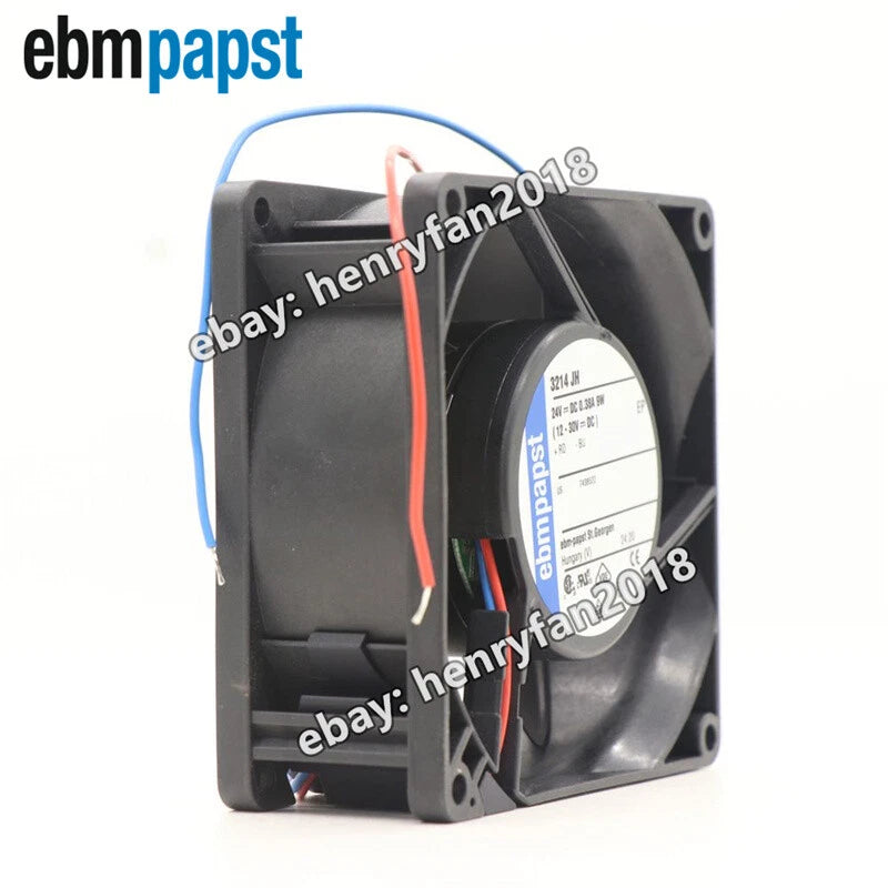 Ebmpapst 3214JH Axial Fan DC 24V 9.0W 0.38A 92*92*38MM 86CFM Square Cooling Fan