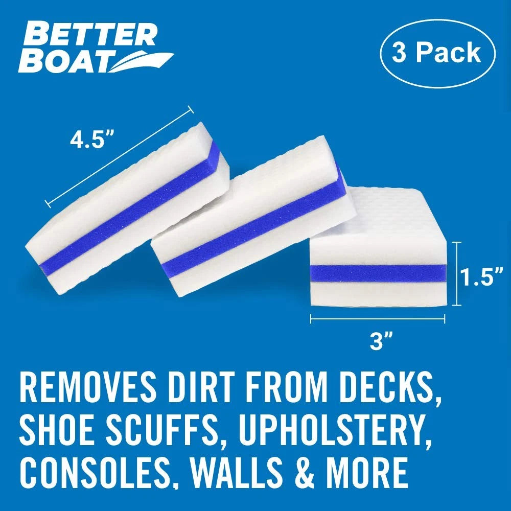3PK Premium Boat Scuff Erasers, Boating Accessories for 3pack, White