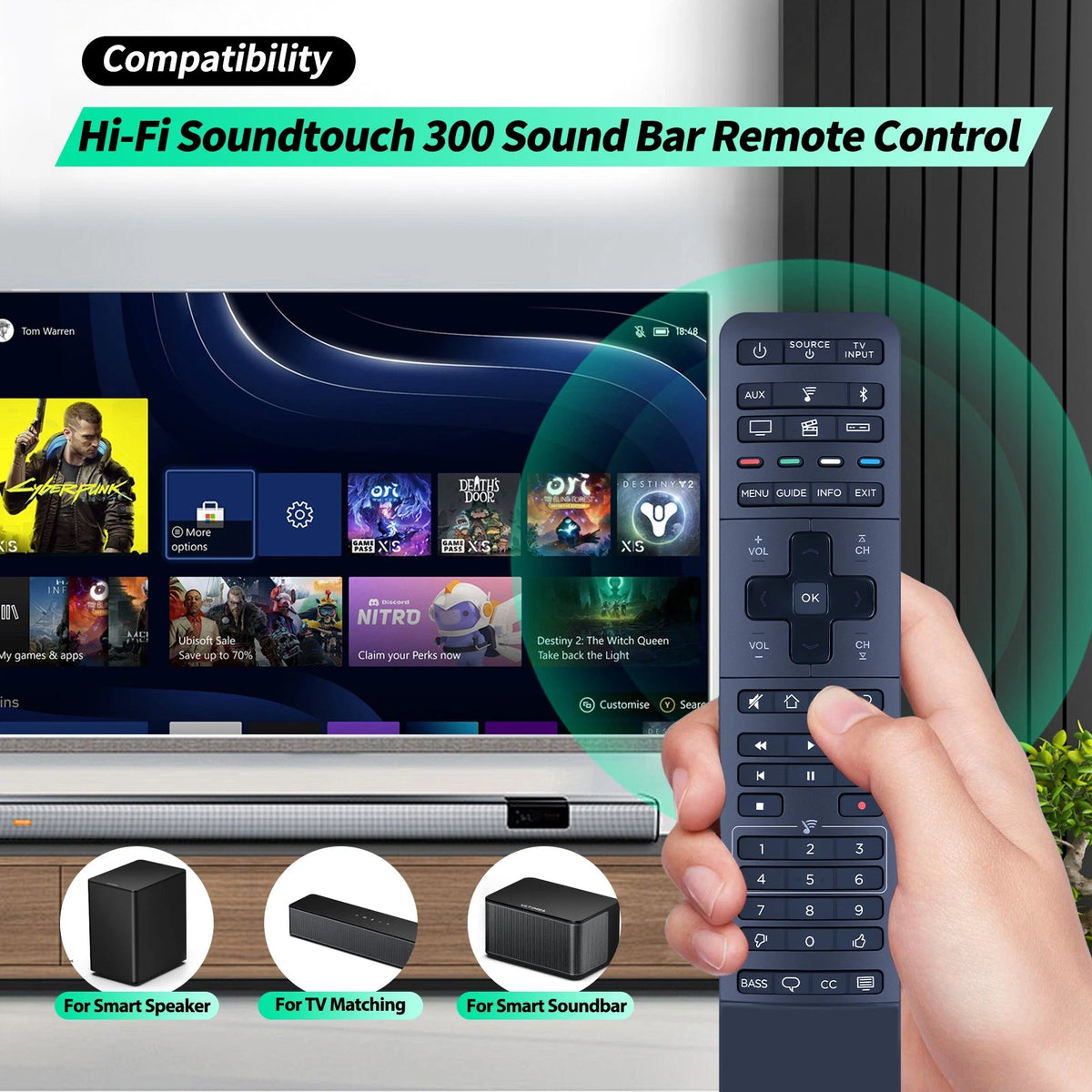 For Bose SoundTouch 300 Soundbar Remote Control -
