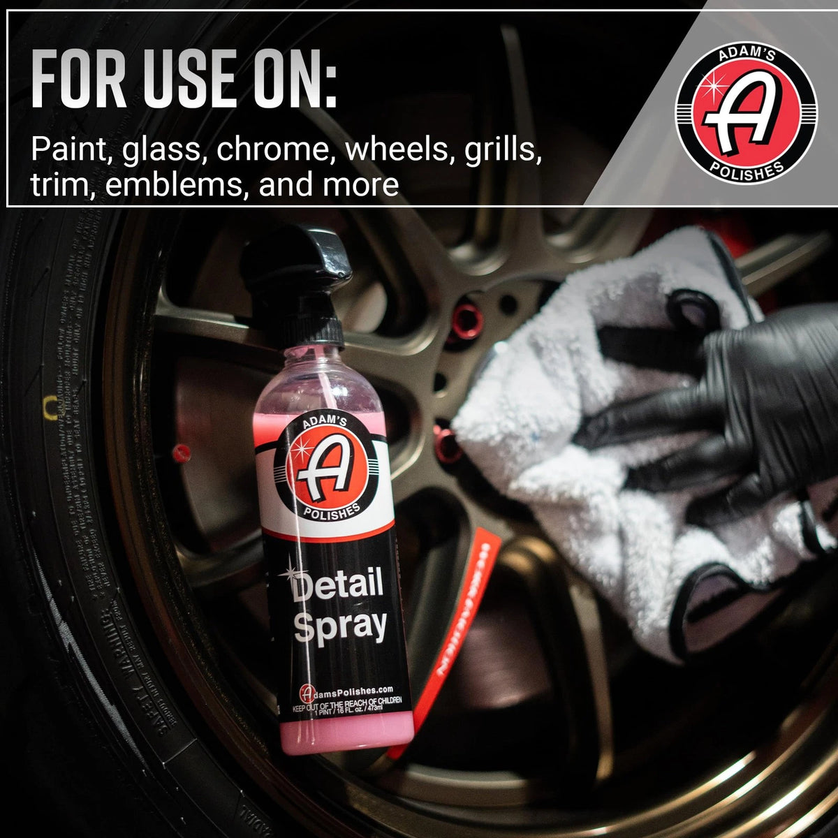 Adam's Detail Spray (16 fl. oz) - Quick Waterless Car Detailer | 16 oz