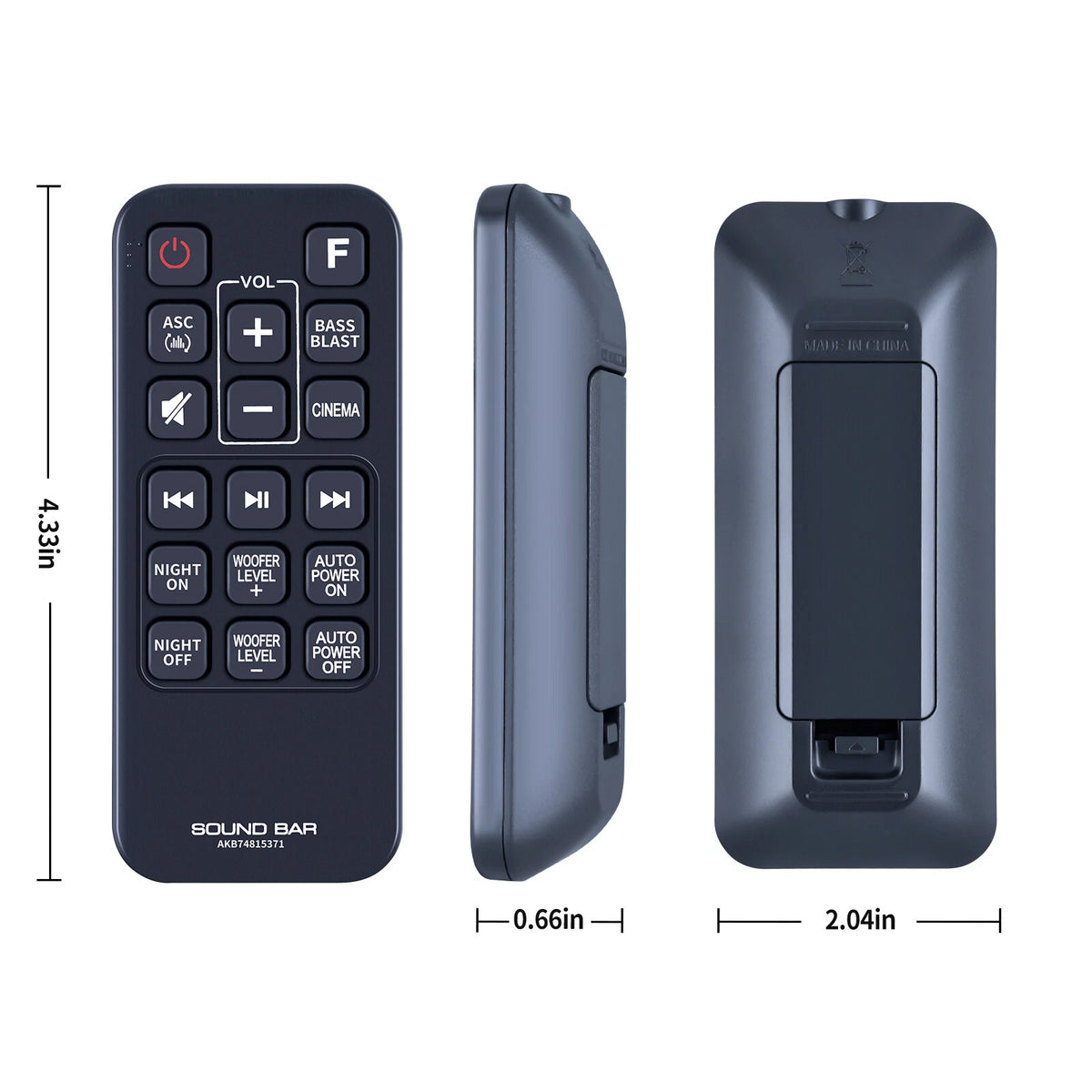 AKB74815371 For LG Sound Bar Remote Control SK3D SLM3D SPH4B-W SL3D SK4D