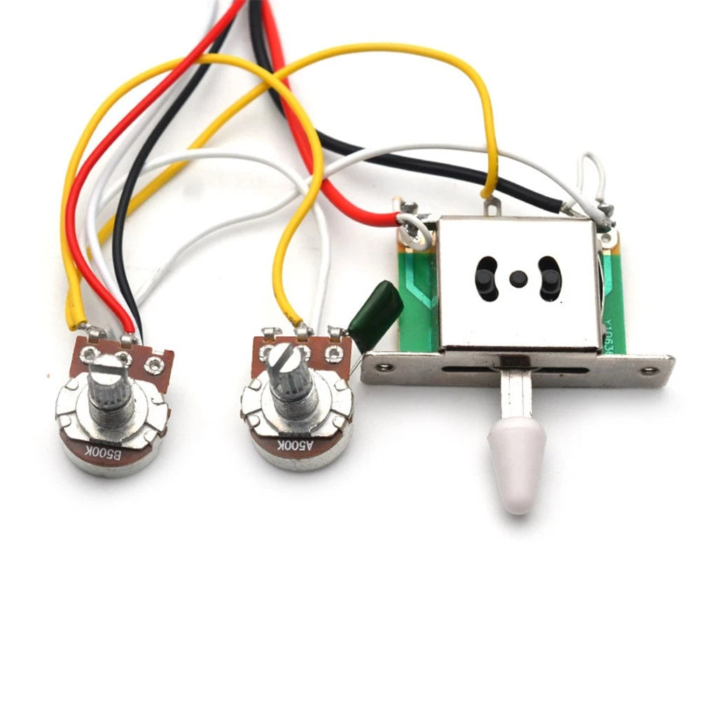Pickup Humbucker Wiring Harness Volume Tone 3-Way Switch for ST Electric Guitar