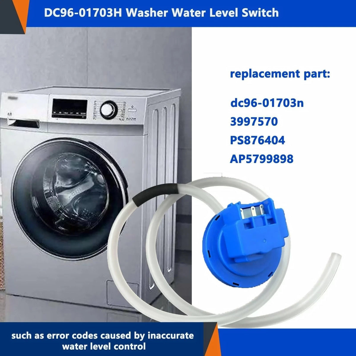 PS876404 Water Level Pressure Sensor Control Switch for Samsung Washer Part