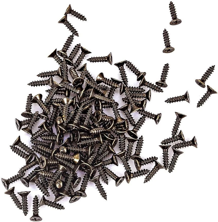 20 Pieces Jewelry Box Hinges and Latches - Thickened Solid Bronze Tone
