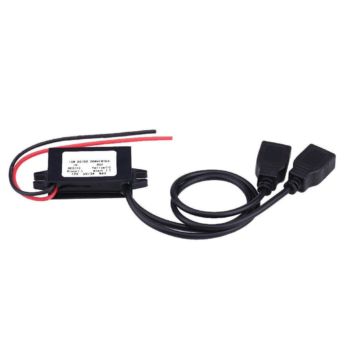 12V to 5V 3A 15W DC-DC Step Down Buck Converter Power Supply Module For Car