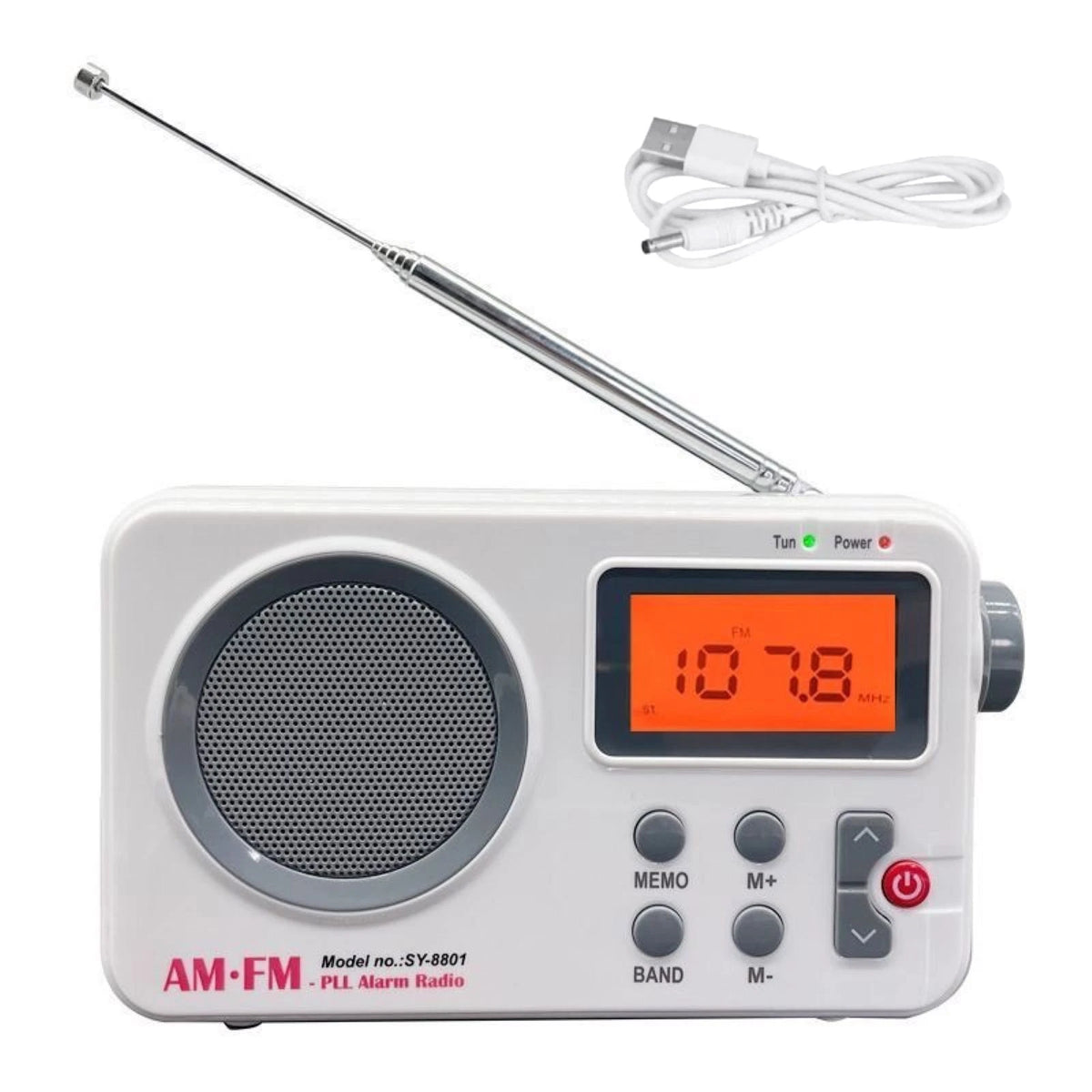 Portable AM/FM PLL Alarm Radio Support Smart Preset Feature SY-8801