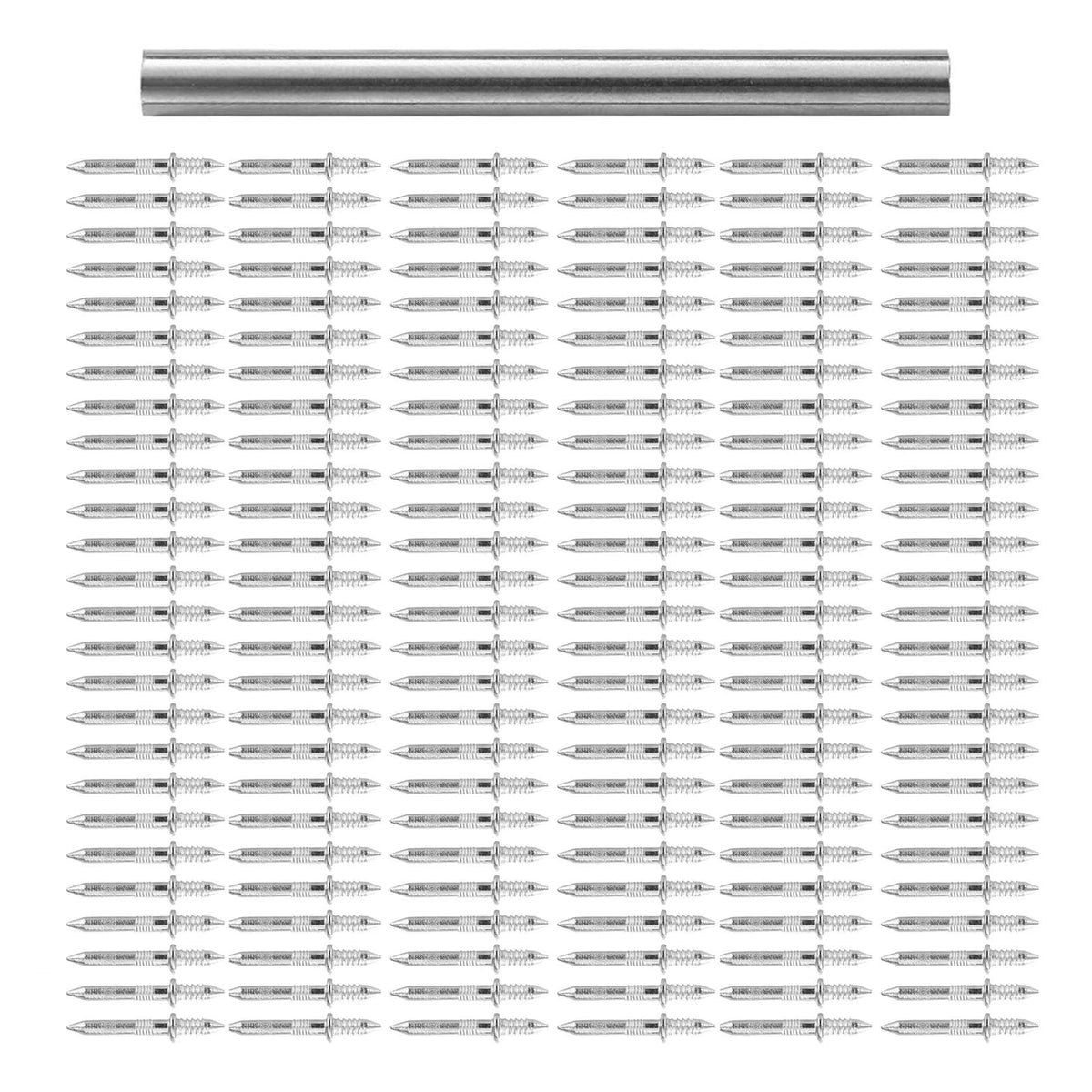 100Pcs Double-Head Seamless Installation Metal Nail For Skirting Thread