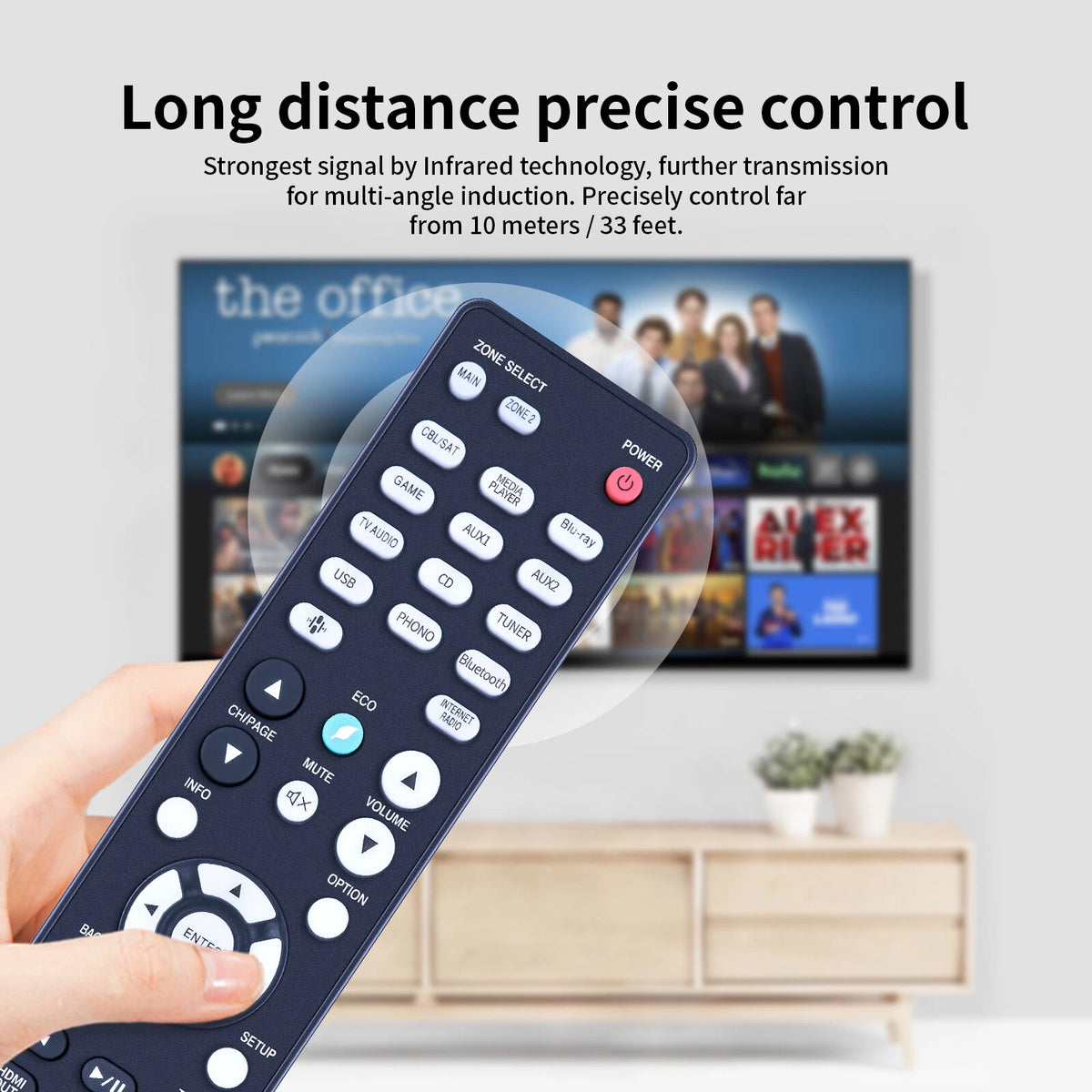 RC-1253 Remote Control For Denon 8K Ultra HD AV A/V Surround Receiver AVR-X2800H