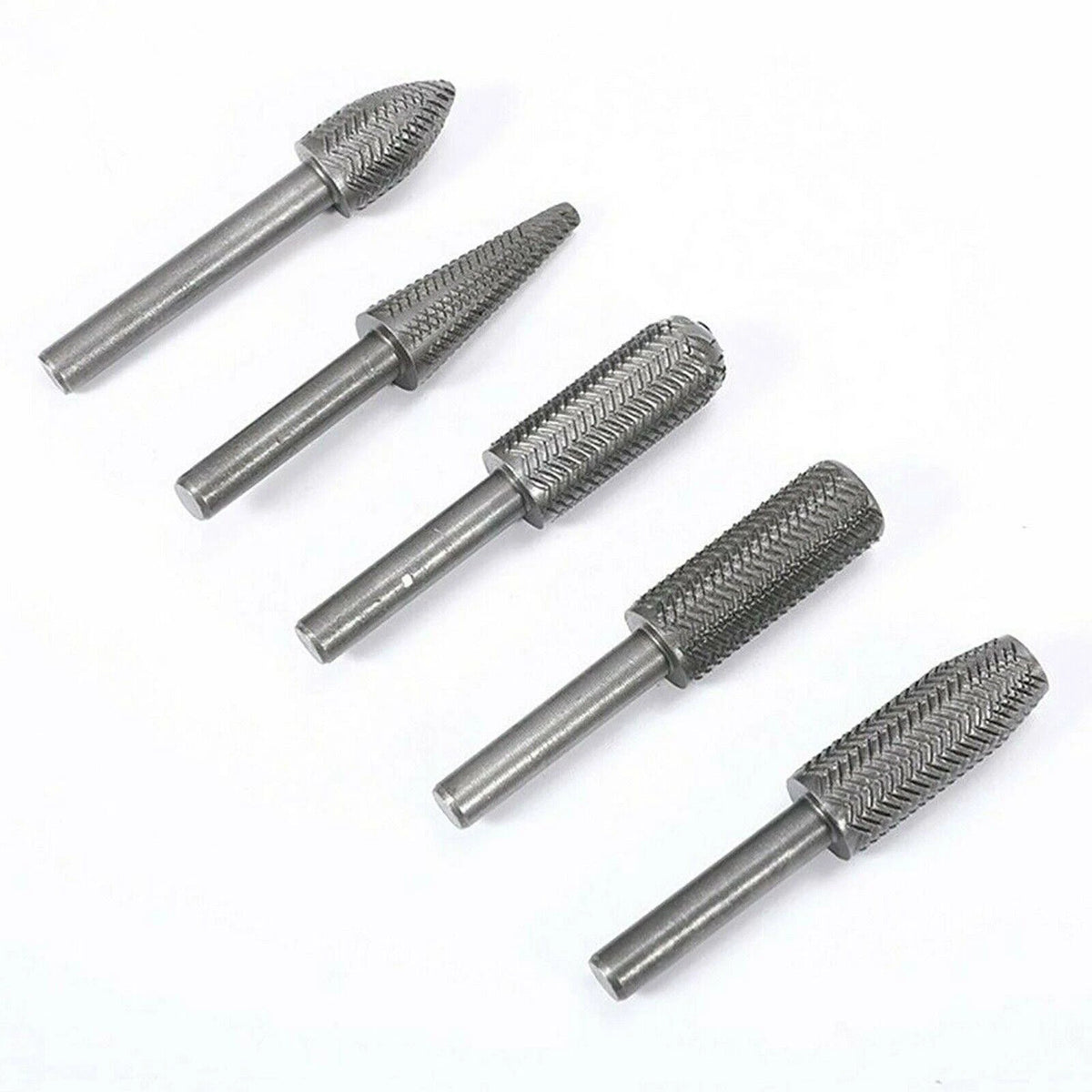 5pcs 6cm Metal Cutter Drill Bits Rotary Bits Rasp For Steel Grinding Carving F
