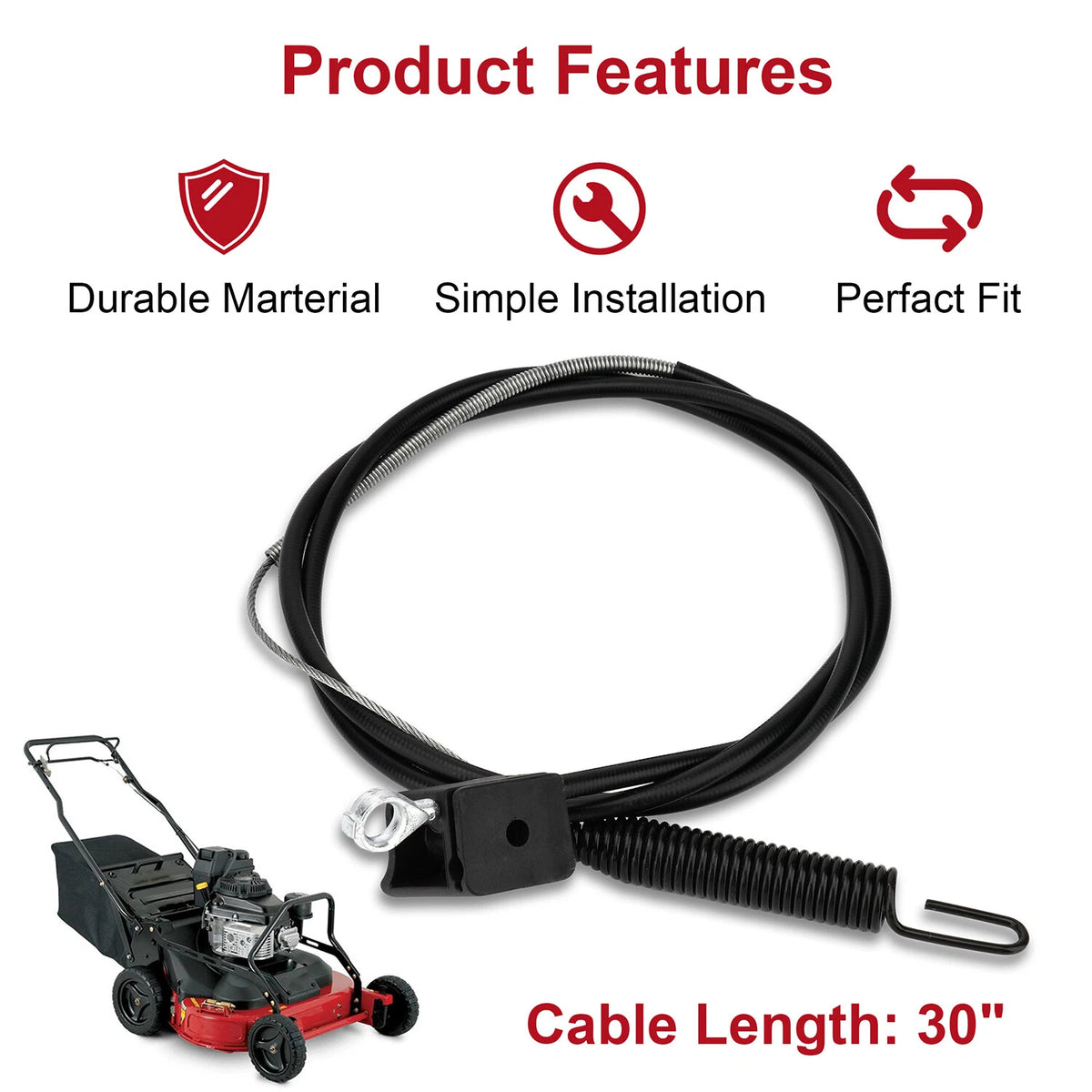 Blade Brake Cable 137-4759 For Exmark Toro 22207 22210 22215 22225 ECS180