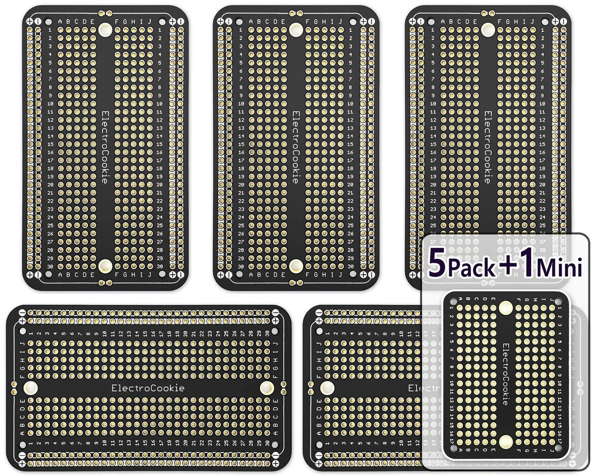 ElectroCookie Prototype PCB Solderable Breadboard for Electronics 2.Black