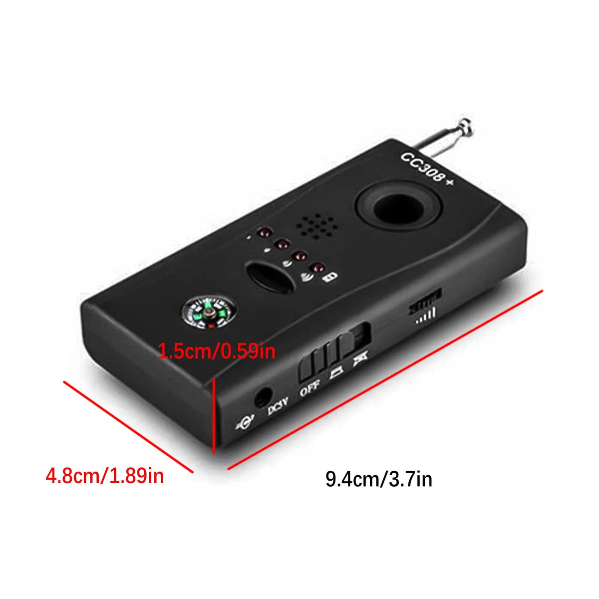 Anti-Spy 5-Mode Device Camera GSM Laser Lens Finder CC308 RF Signal Bug Detector