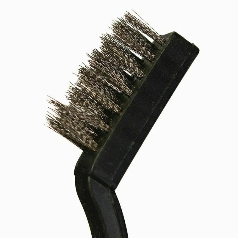 3* Steel Brush Set Small Cleaning Brushes Wire Rust Sparks Wheels Scrub 180mm E
