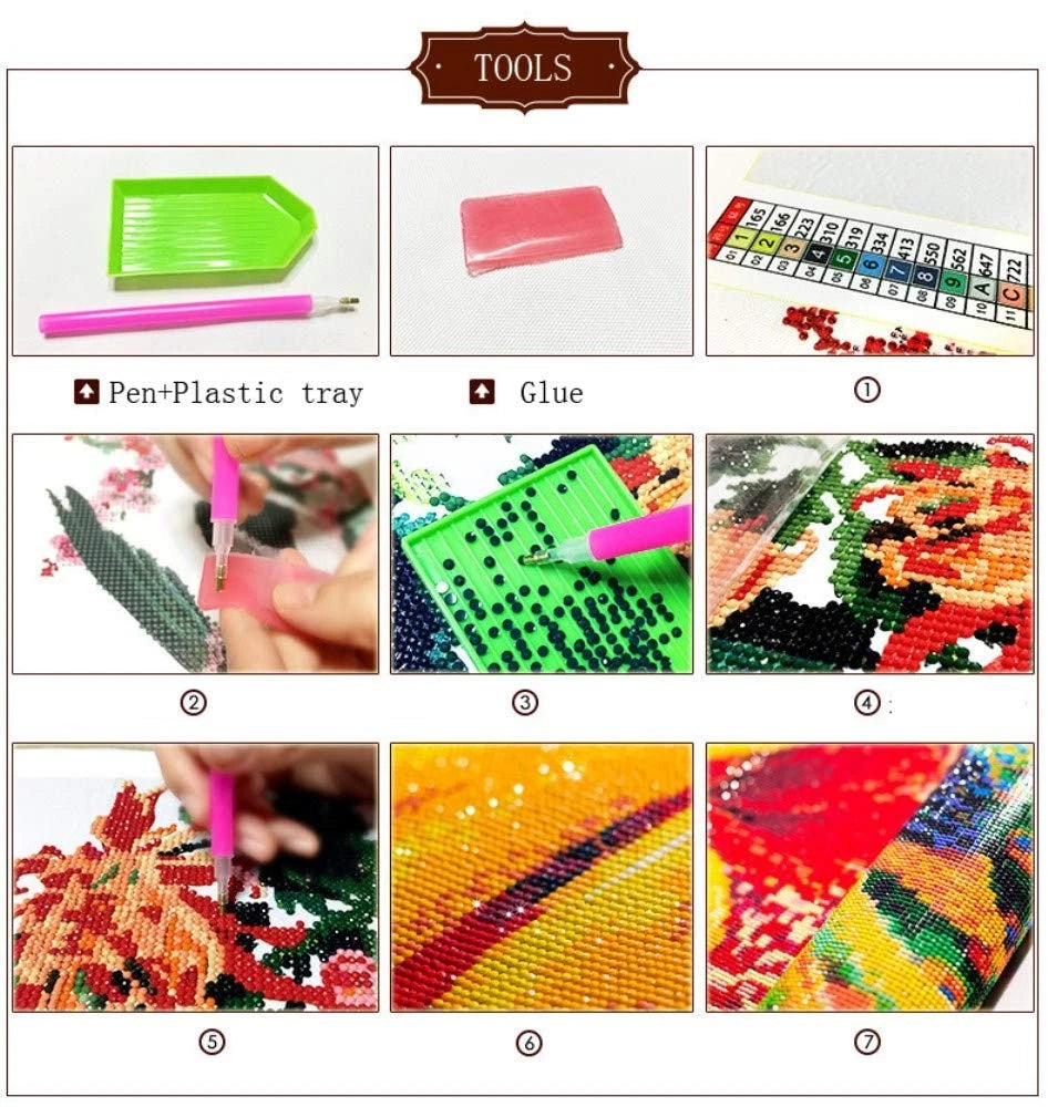 MaiYiYi 5D Golf Diamond Painting Art Kits, 16x12 inches 40x30 cm, Clear