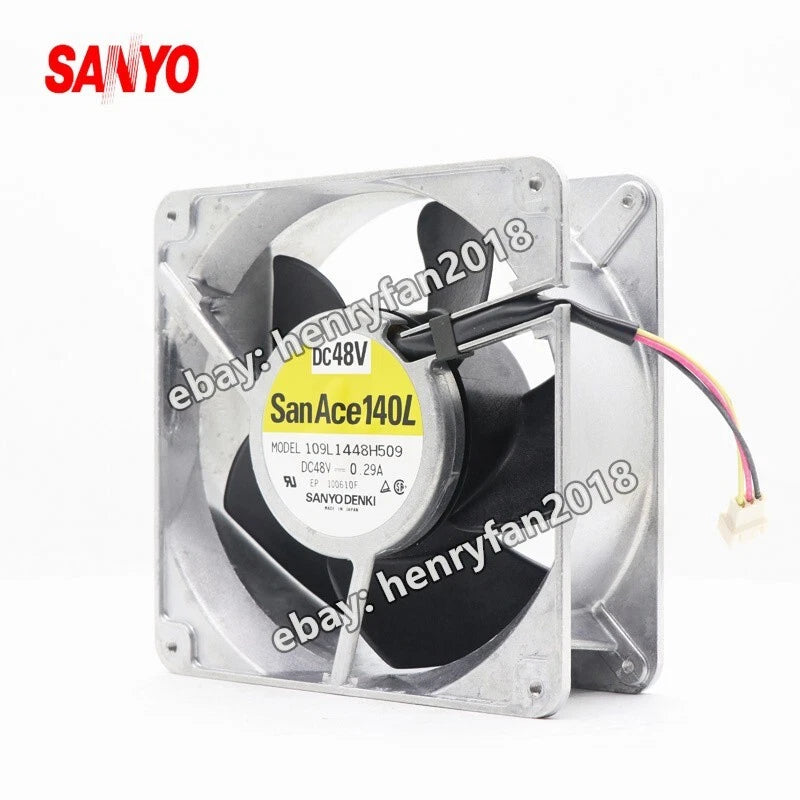 SANYO 109L1448H509 fan DC 48V 0.29A 140*140*50mm 3pin Fanuc system coooling fan