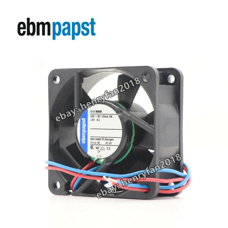 Ebm 614NHHR A5E01052493AE Axial Fan DC 24V 60*60*25MM Cooling Fan with Connector