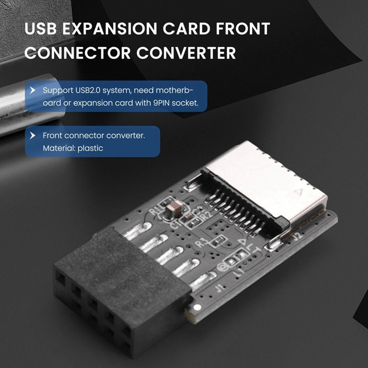 Motherboard USB2.0 to TYPE-C A-KEY Connector Converter Adapter Extender Card F