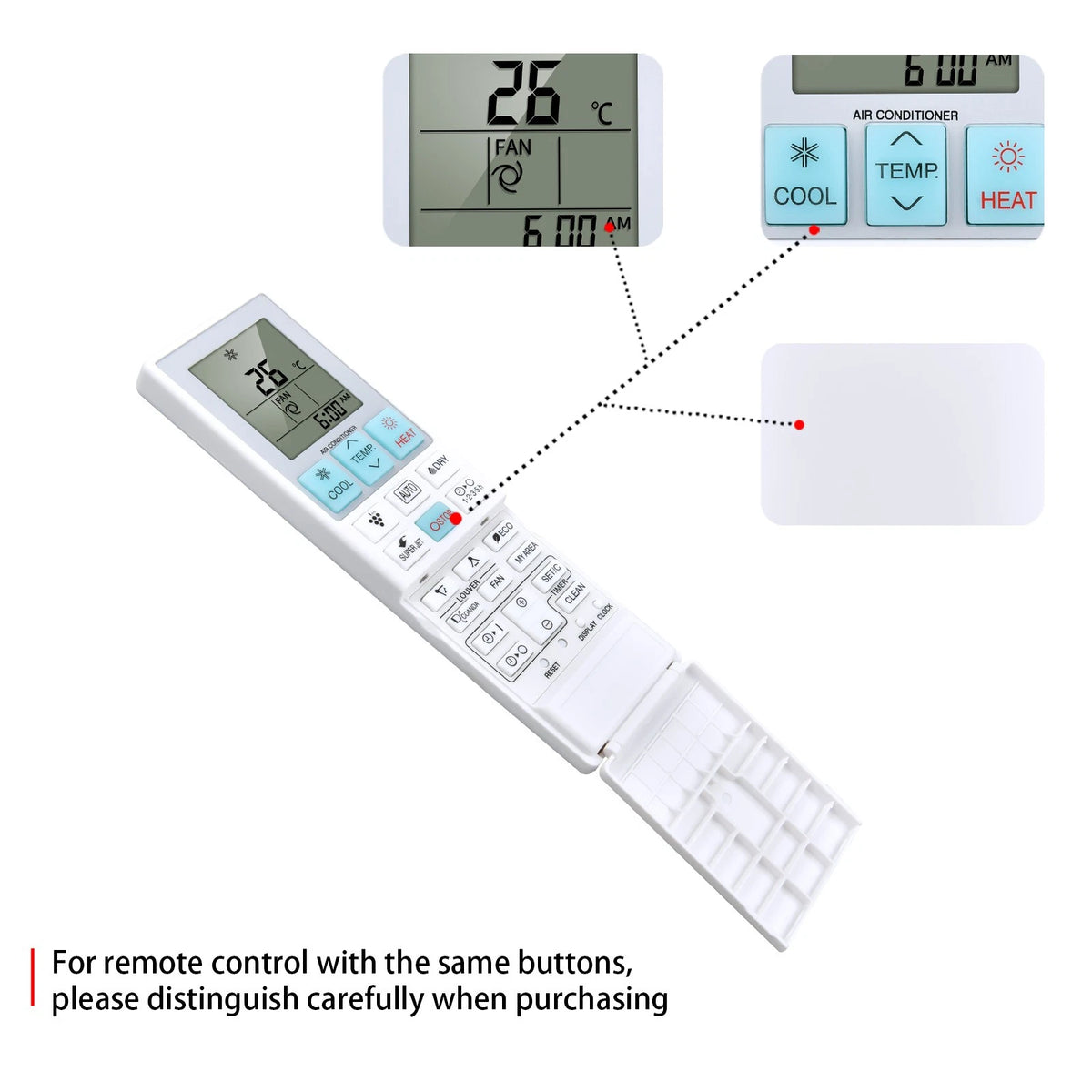 CRMC-B153JBEZ Replacement Remote Control For Sharp Air Conditioner