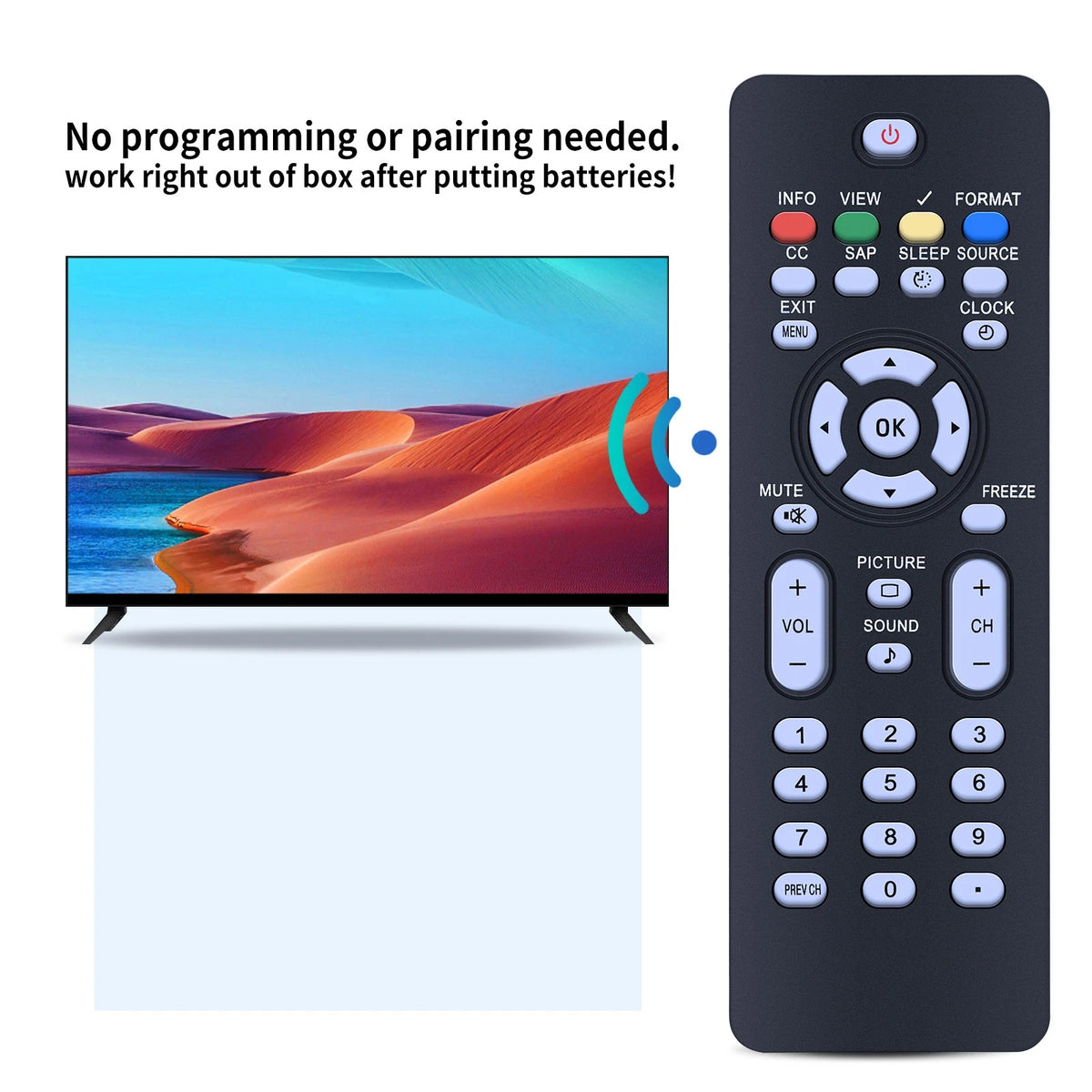 RC2023608/01B Replacement Remote Control For Magnavox 47MF437B 37MF337B/37