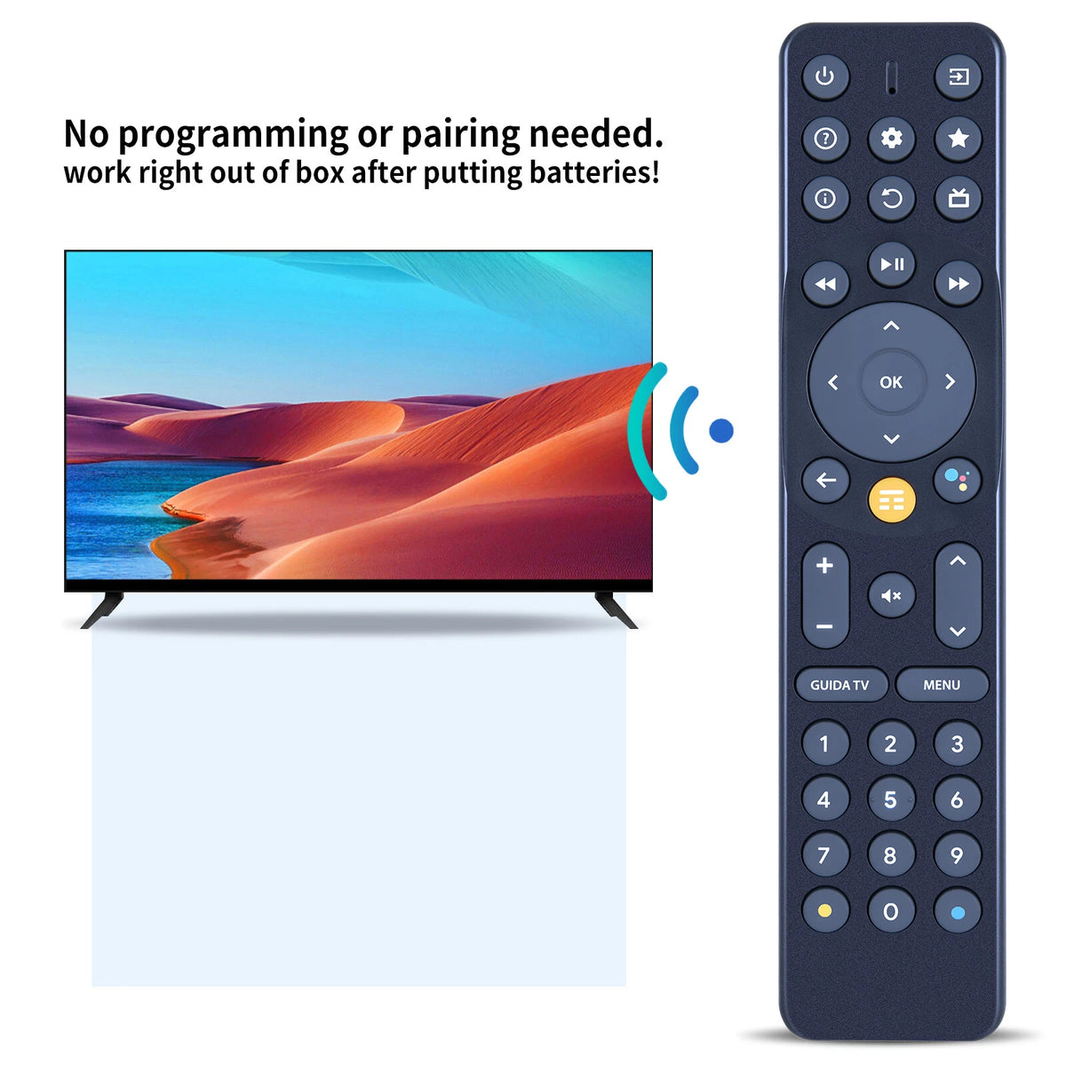 Replacement Remote Control For TimVision Box con Android TV 10