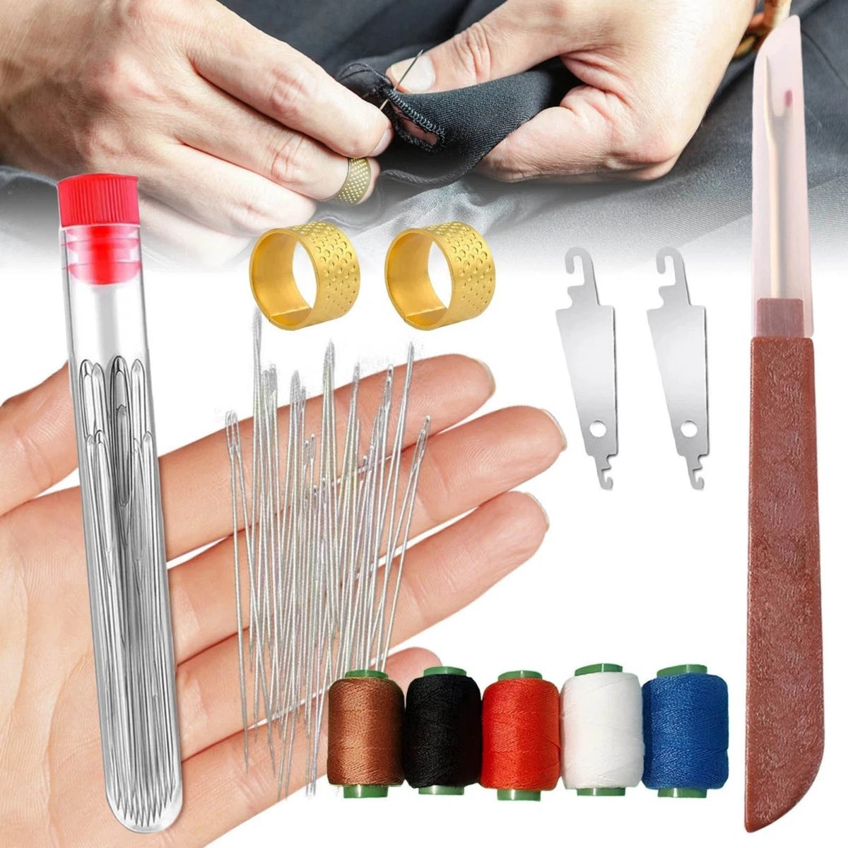 For Dormitory 36 Piece Sewing Tool Set with Needles Threads Repair Kit