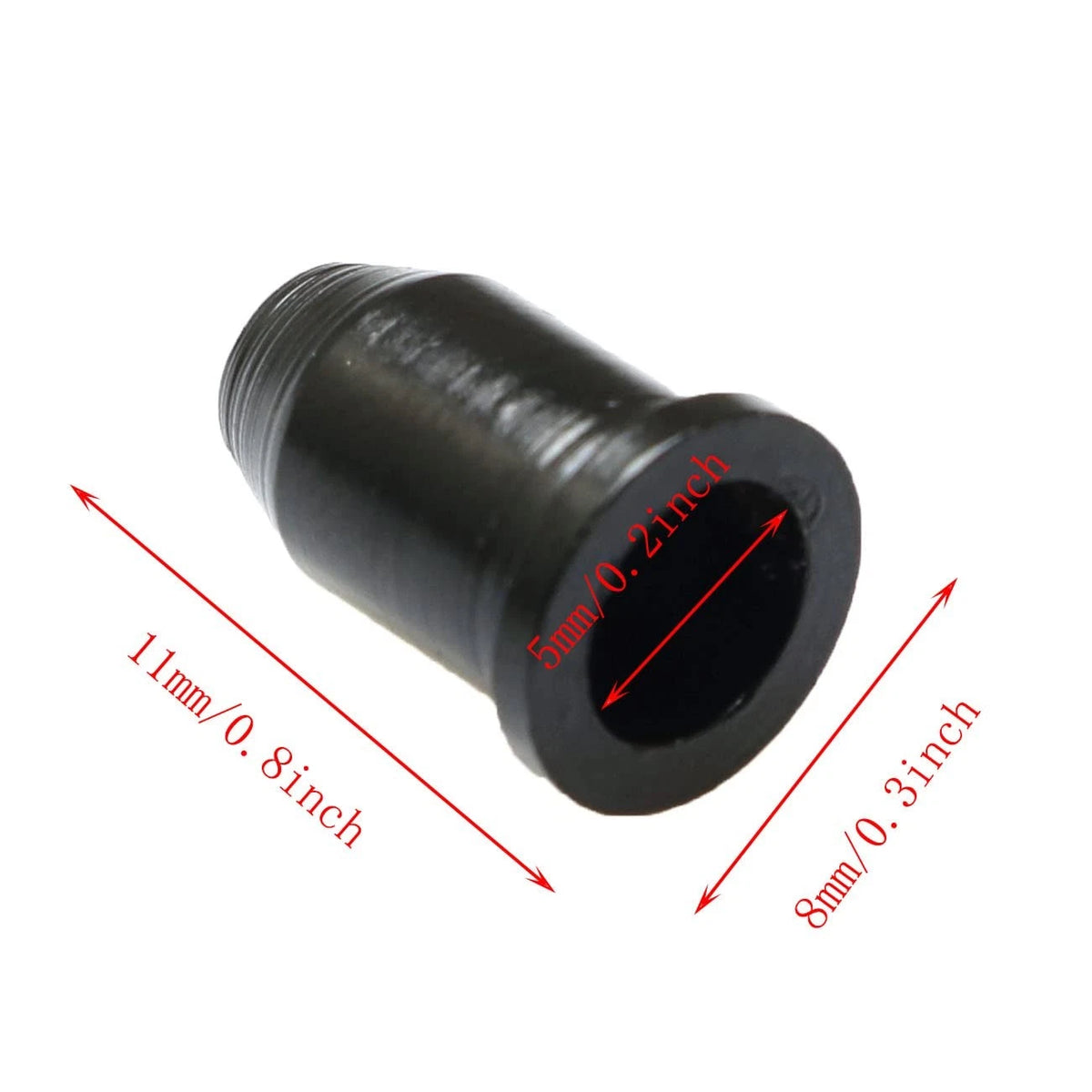 RLECS 2 Set Guitar Ferrules String Caps Mounting Buckle Through Black
