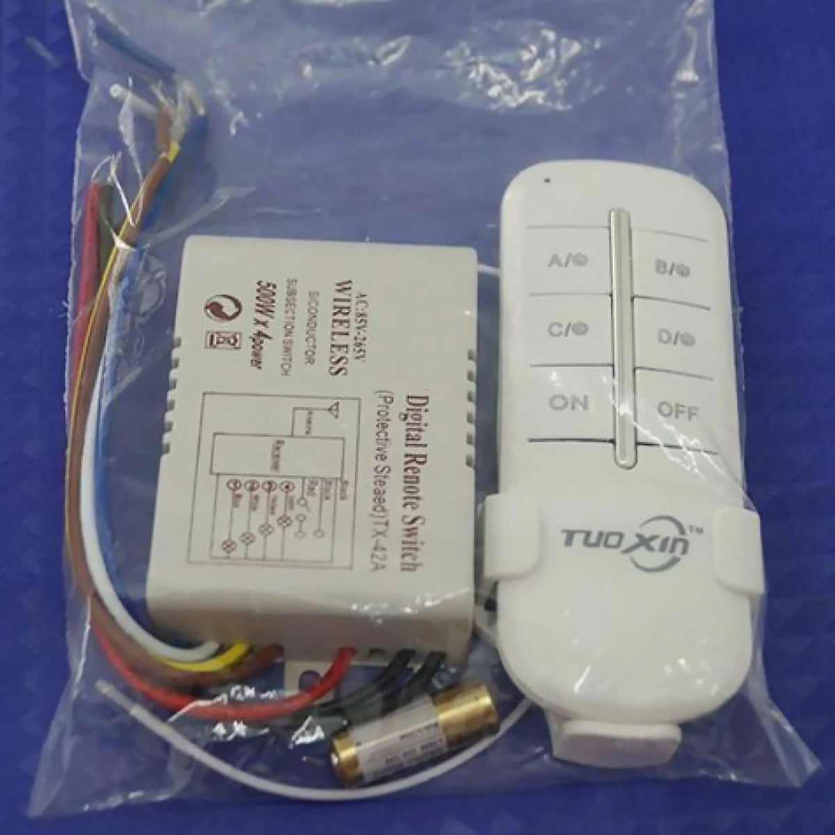 4 Way Light Lamp Digital Wireless Remote Controller Switch ON/OFF 110-240V F