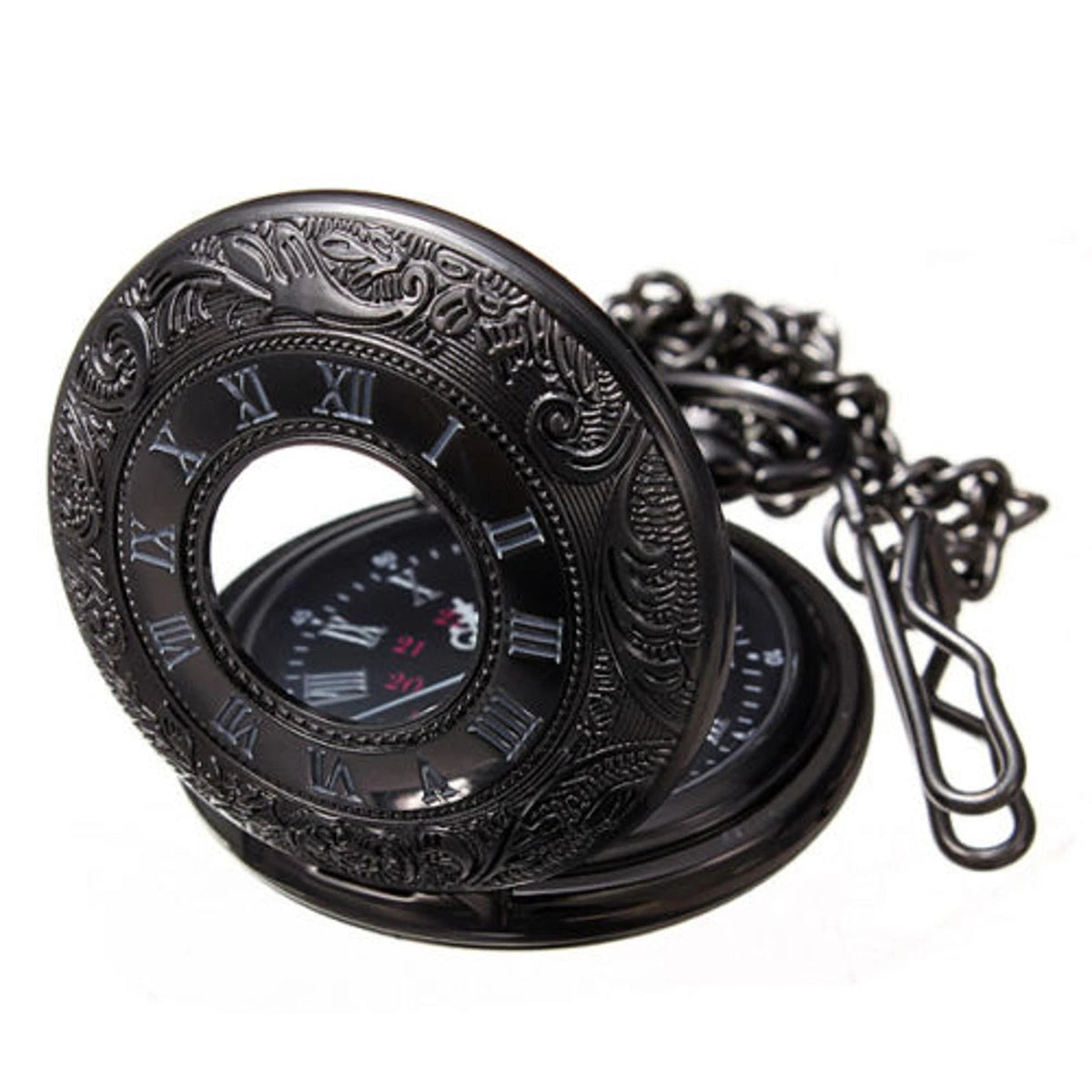 Vintage Retro Steampunk Pocket Watch Vintage Quartz Pendant Necklace Chain Gift