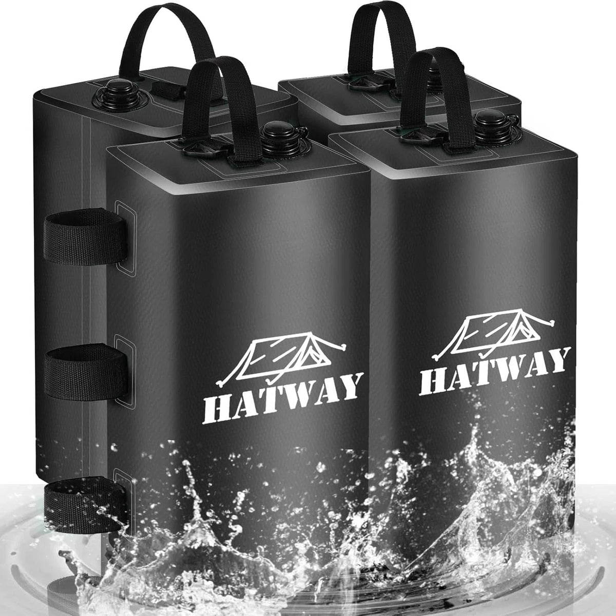 Canopy Weights,132 LBS Water 132LBS-4PCS-Black, 132LBS-4PCS-Black