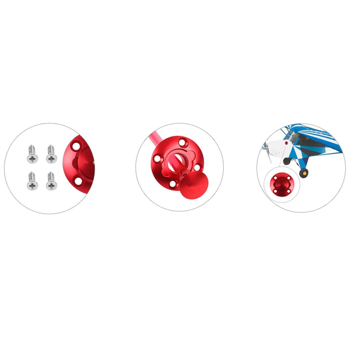 Alloy Round Fuel Dot Cap Oil Tank Plug For RC Airplane Aircraft Model Parts