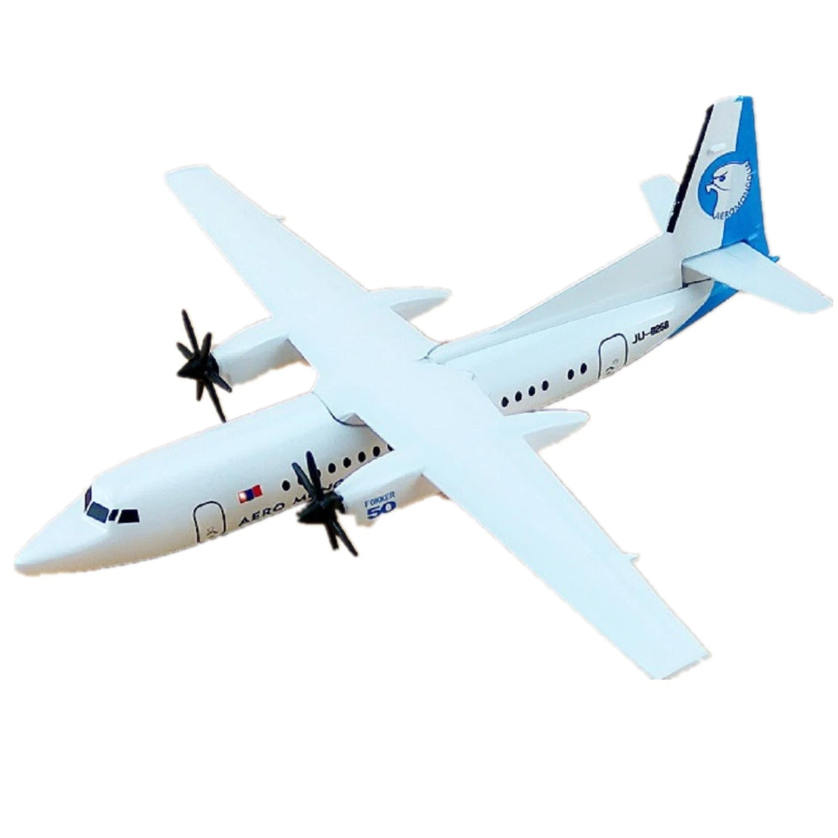 1/400 Scale Aircraft Mongolia Fokker 50 FK-50 Alloy Plane Model Display Gift g