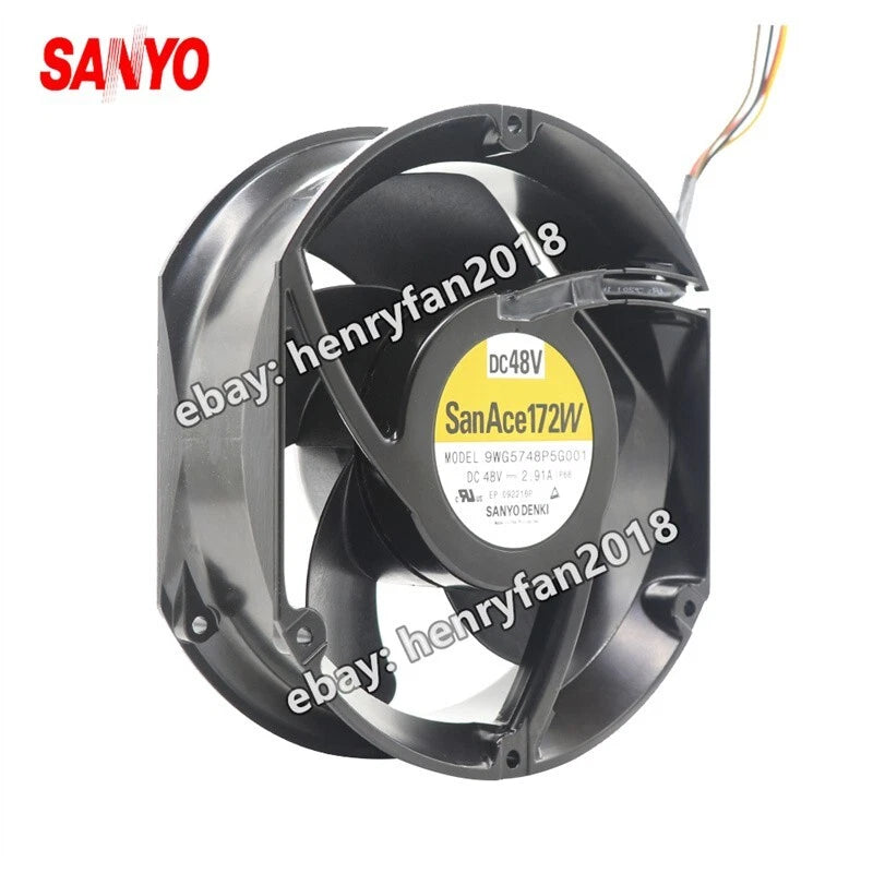SANYO 9WG5748P5H001 Axial Fan 48VDC 1.62A 172*150*51MM IP68 Cooling Fan San Ace