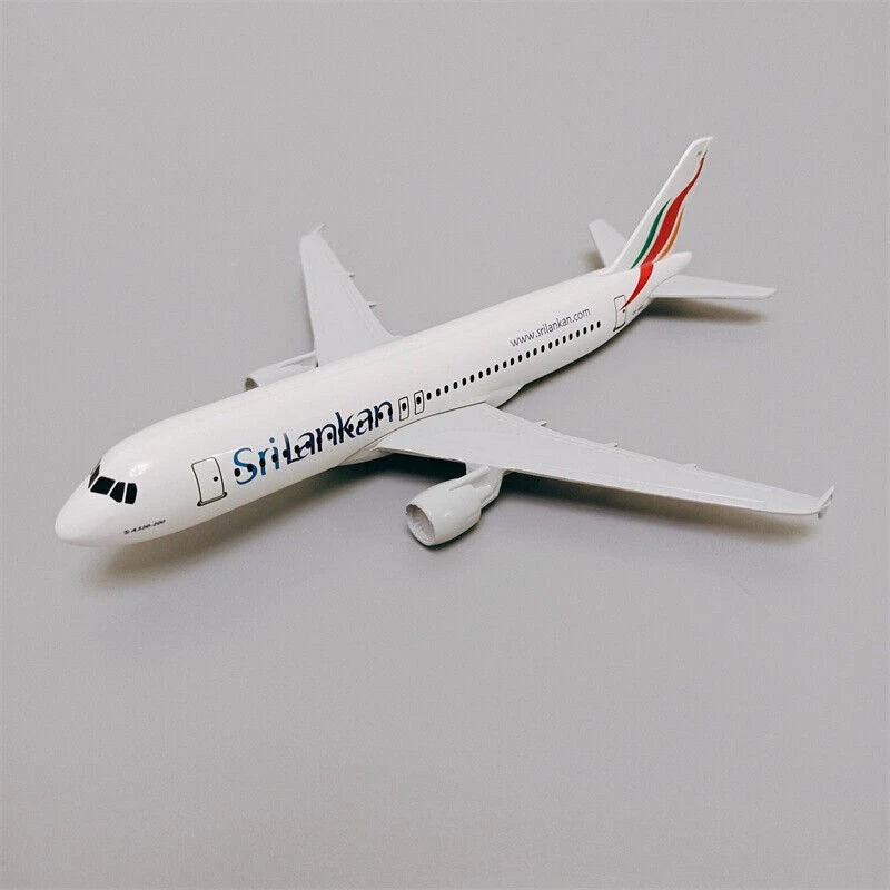 A320 SriLankan Airlines Civil Airliner Model 16cm Simulation Aircraft Ornaments