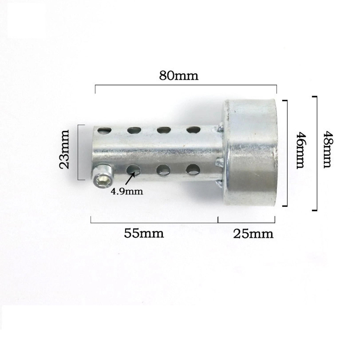 80mm Long Exhaust Baffle Fits 44-46mm Exhaust Pipes (Baffle O.D. 45mm) D