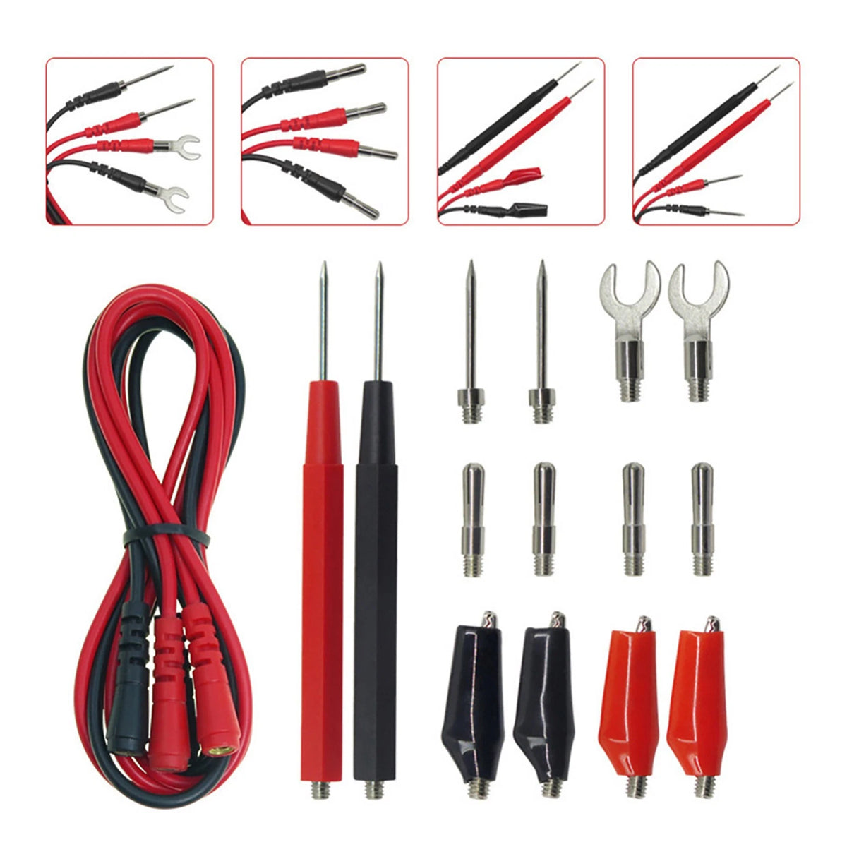 16Pcs 10A Multimeter Test Lead Cable Probes Accessories For Volt Meter