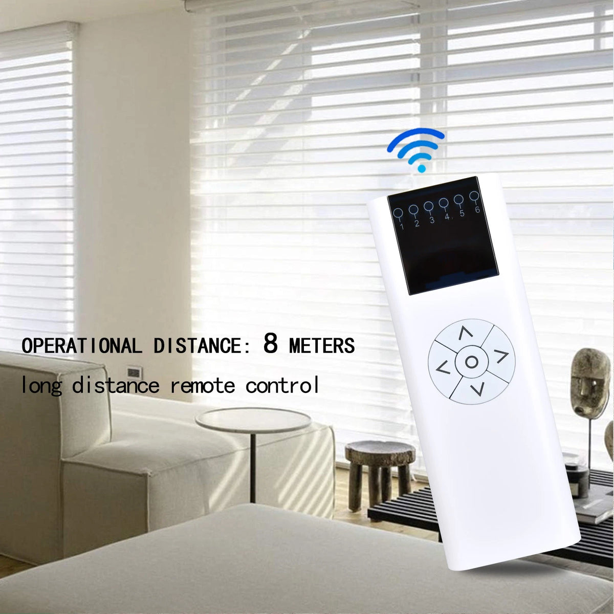 AC114-06B 6 Channel Remote Control For Motorized Wireless Blinds Controller