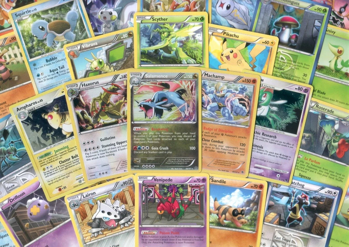 250 Assorted Pokemon Cards with Rares & Foils X-Large, Mint/Mint,random