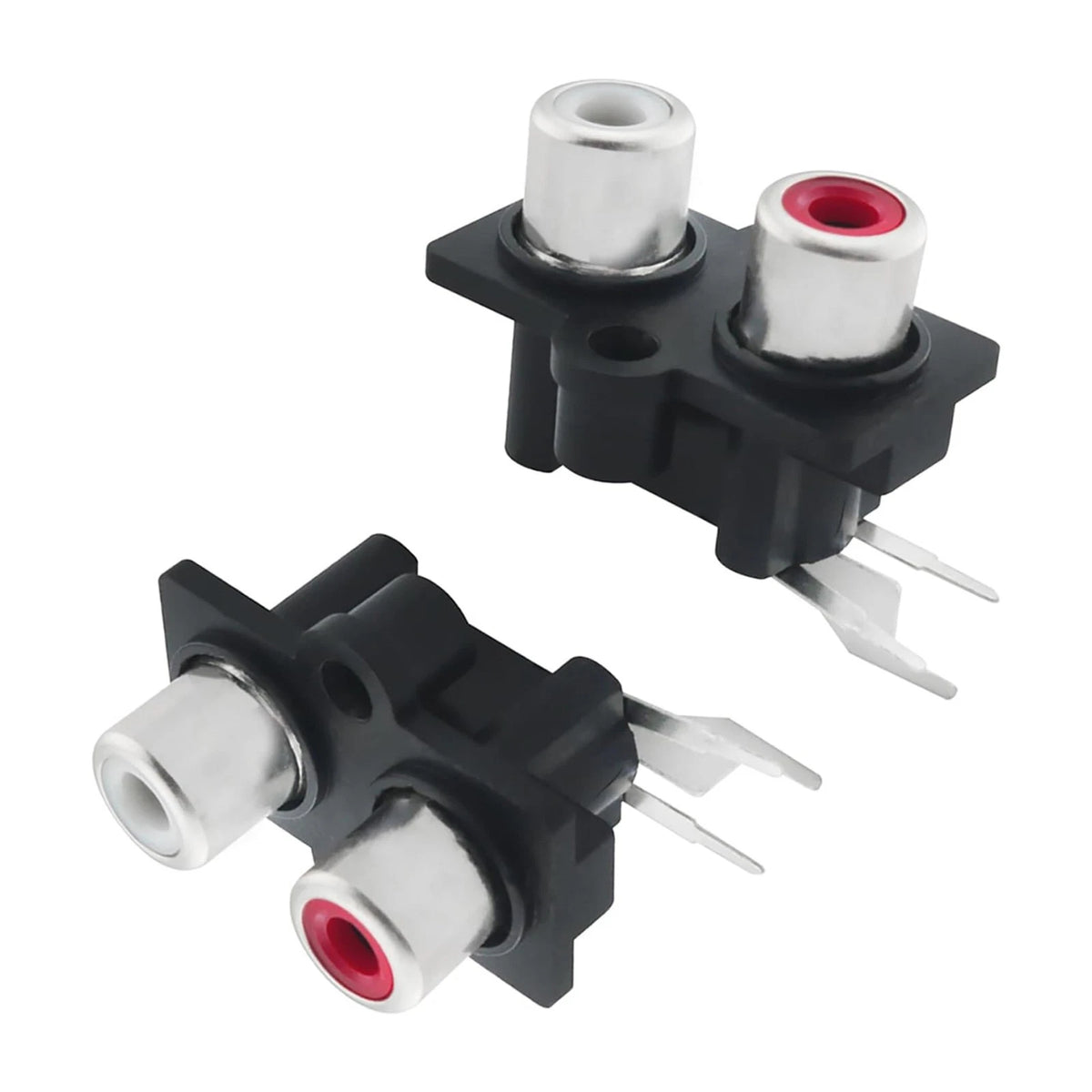 2PC RCA Female Socket Panel Mount Connector Accessory for Professional Audio Use