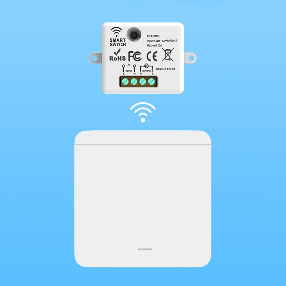 1Set 433MHz Wireless Remote Control Switch Intelligent Lamps Receiver