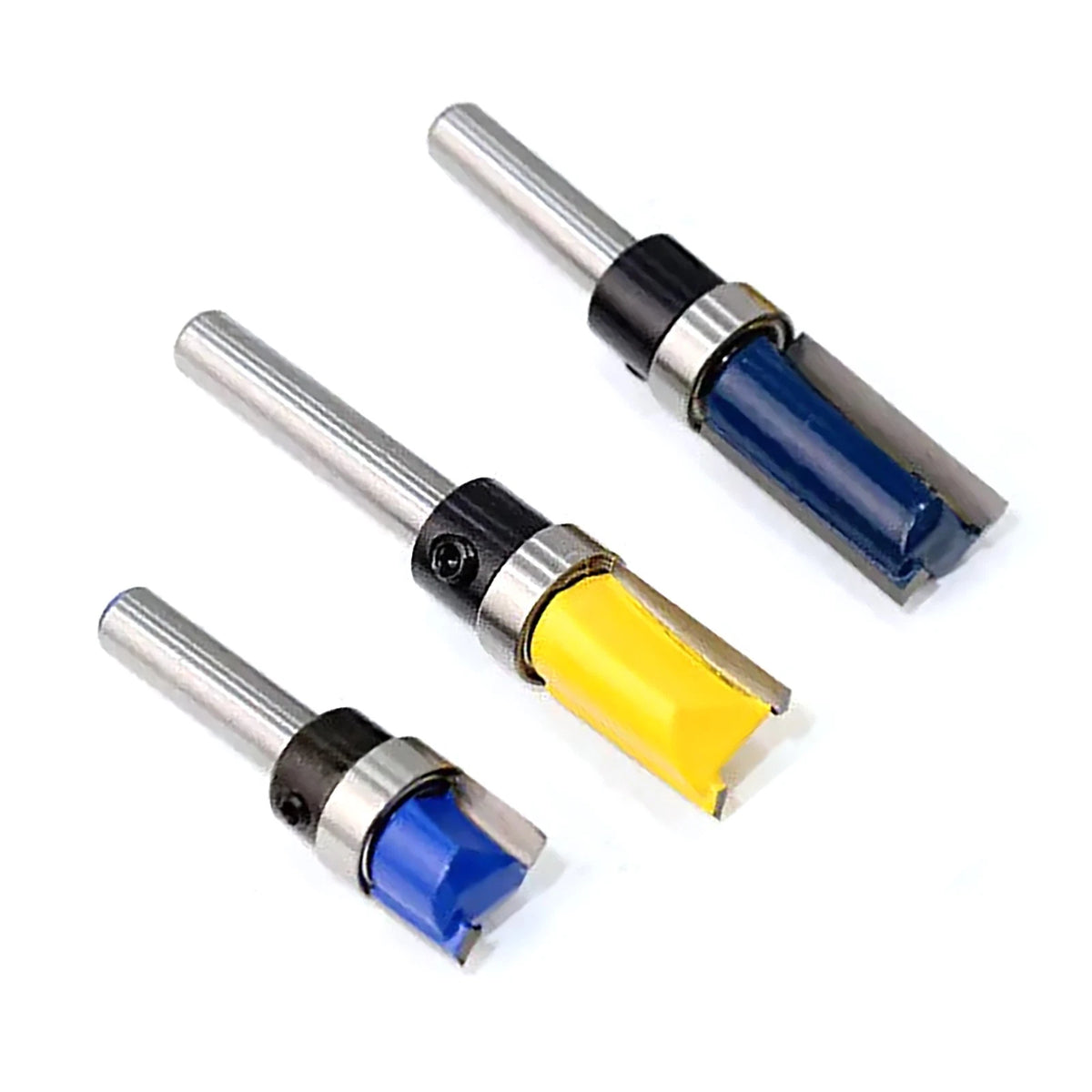 3Pcs 1/4 inch Shank Straight Flush Trim Router Bits Cutter For Trimming Slotting