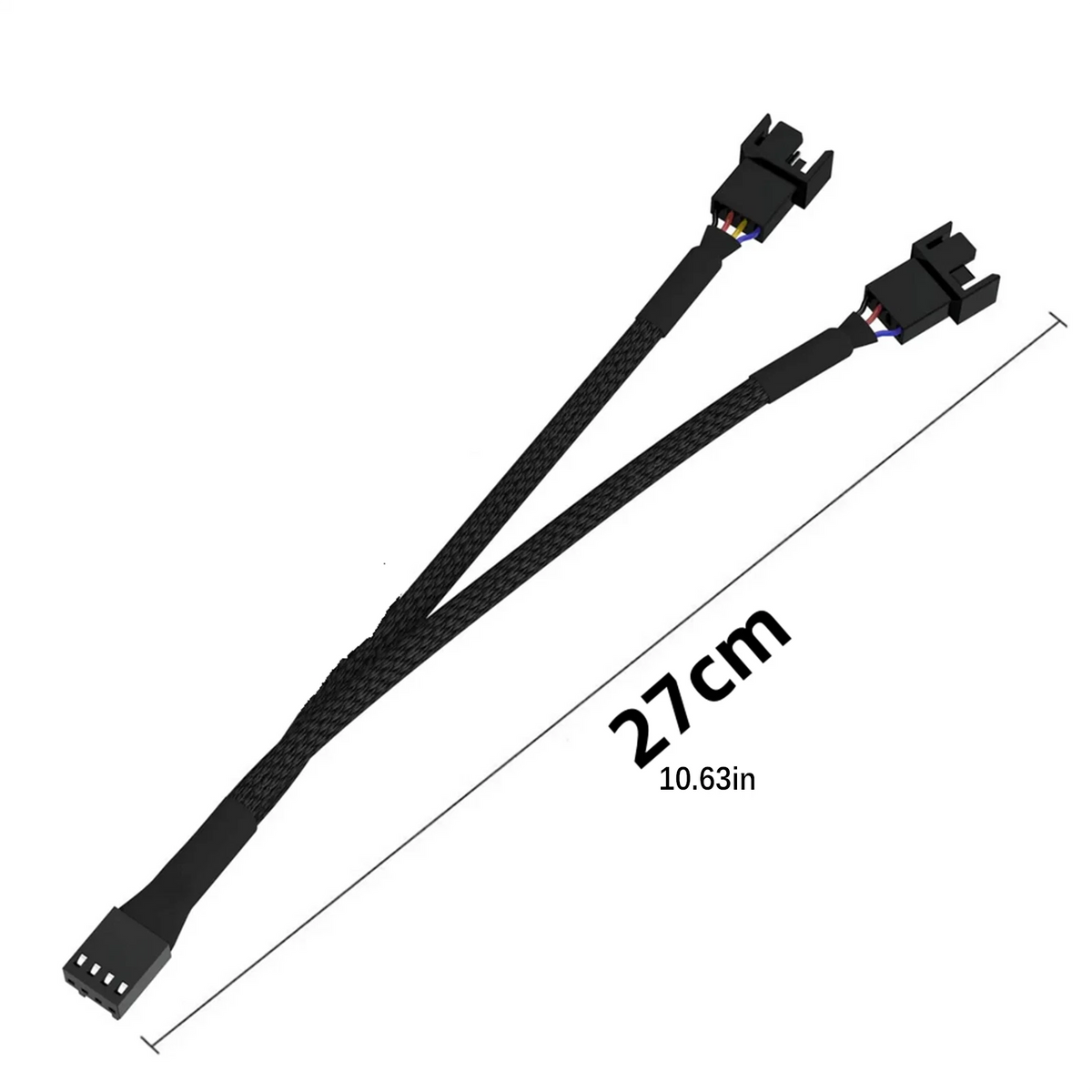 4Pin 1 To 2 Fan Extension Splitter Cable 4Pin 1 To 2 Fan Extension Cable F