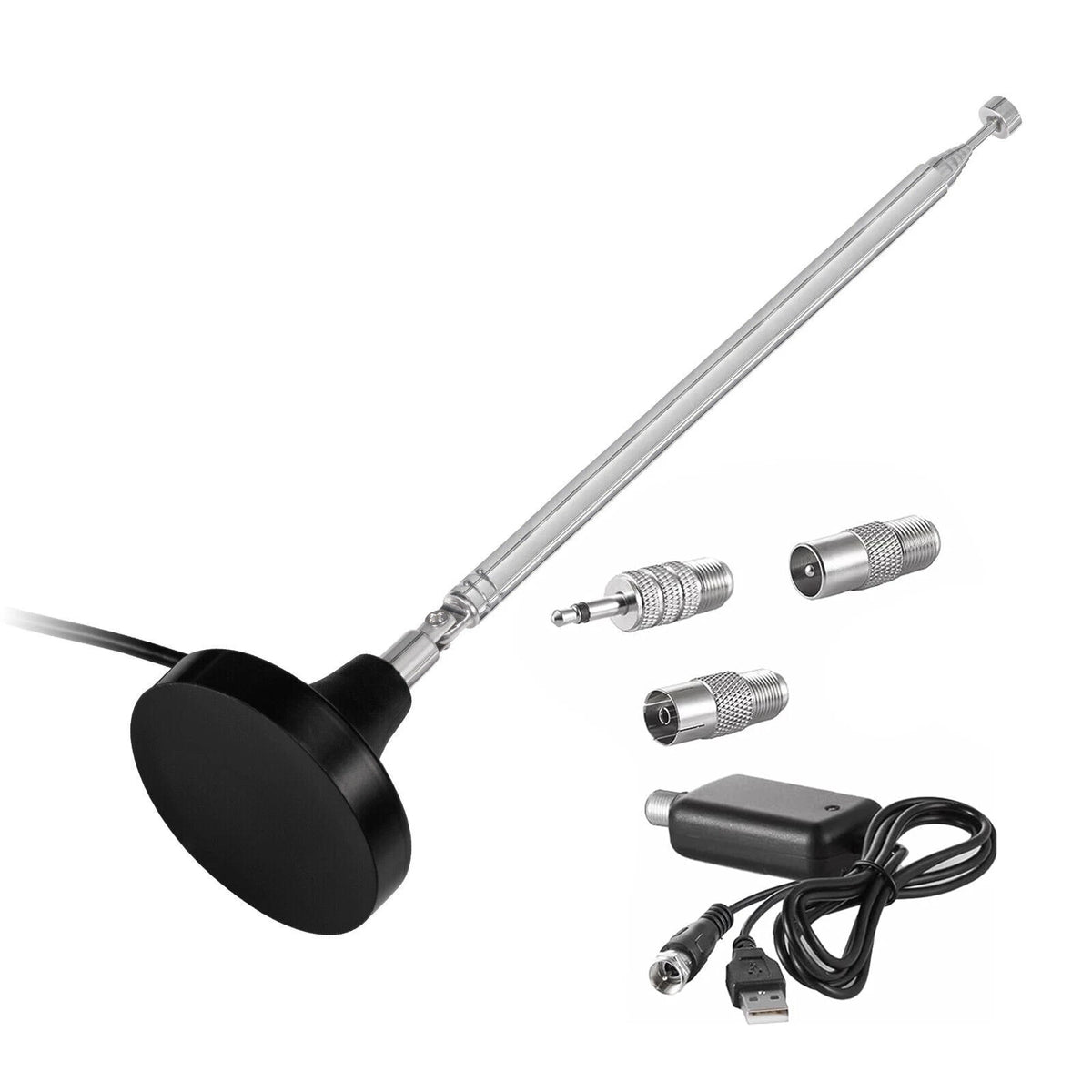 3dBi DAB FM Radio Antenna Digital Telescopic Indoor Antenna with Magnetic Base