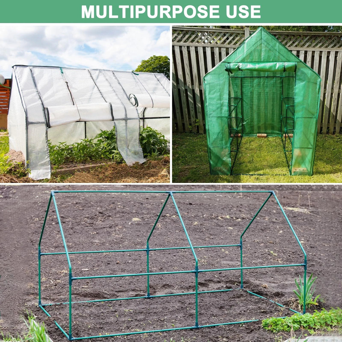 M METERXITY 4 Pcs 11mm Greenhouse Frame Building 3 Way Right Angle, Black