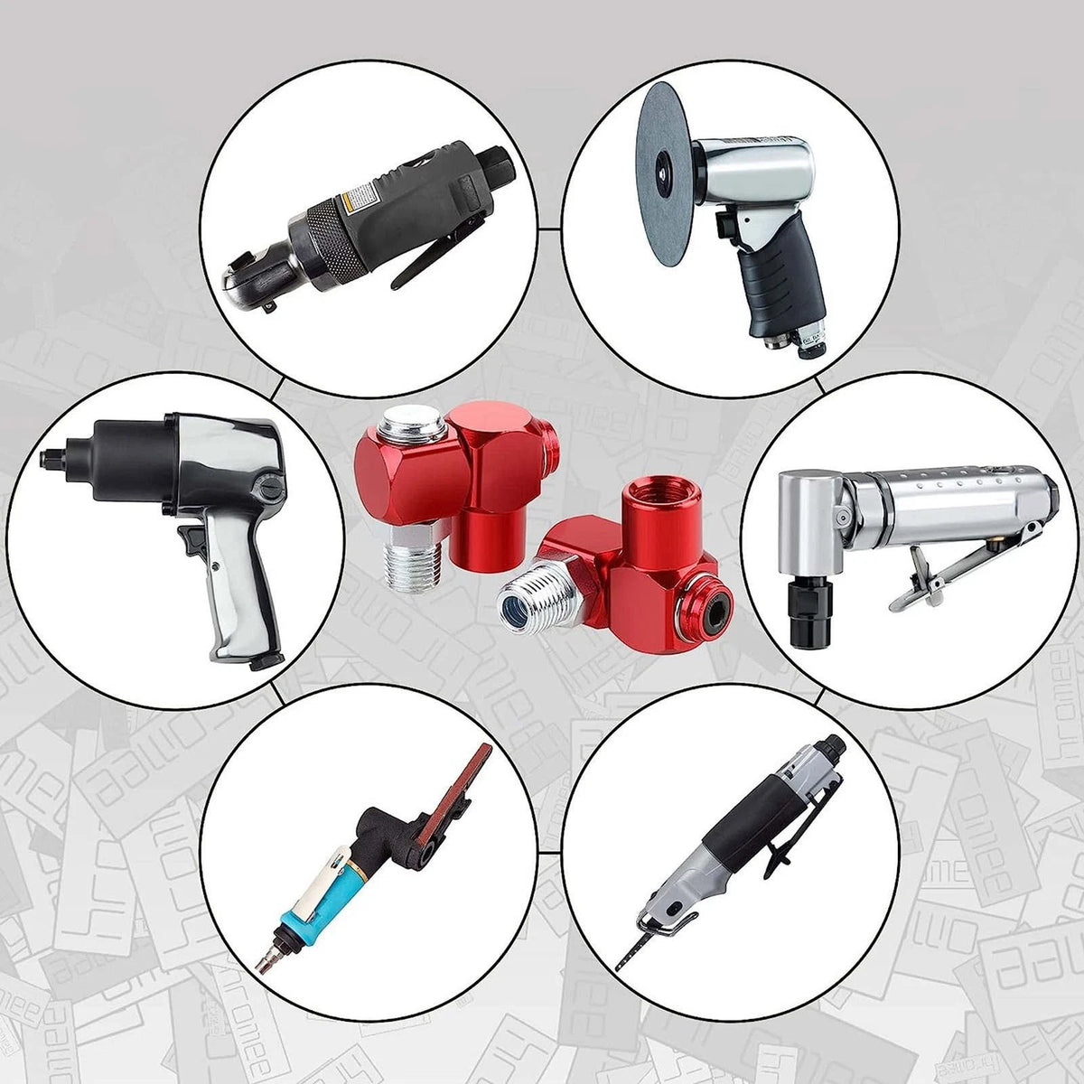 360° Full Rotation Air Tool Adapter 360 Degree 1/4'' NPT for Air Impact