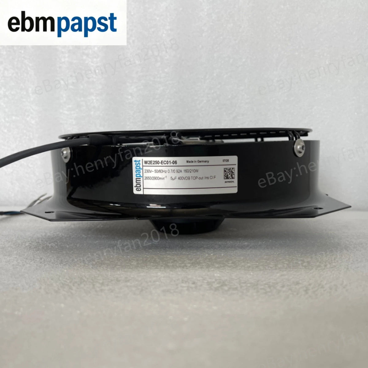 W2E250-EC01-06 for ebmpapst AC Axial Fan for Inverter Electrical Cabinet Cooling