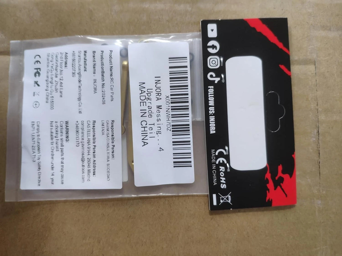 INJORA Brass Steering Links for FMS FCX24 Power Wagon Mud Racer 1/24 Upgrade...