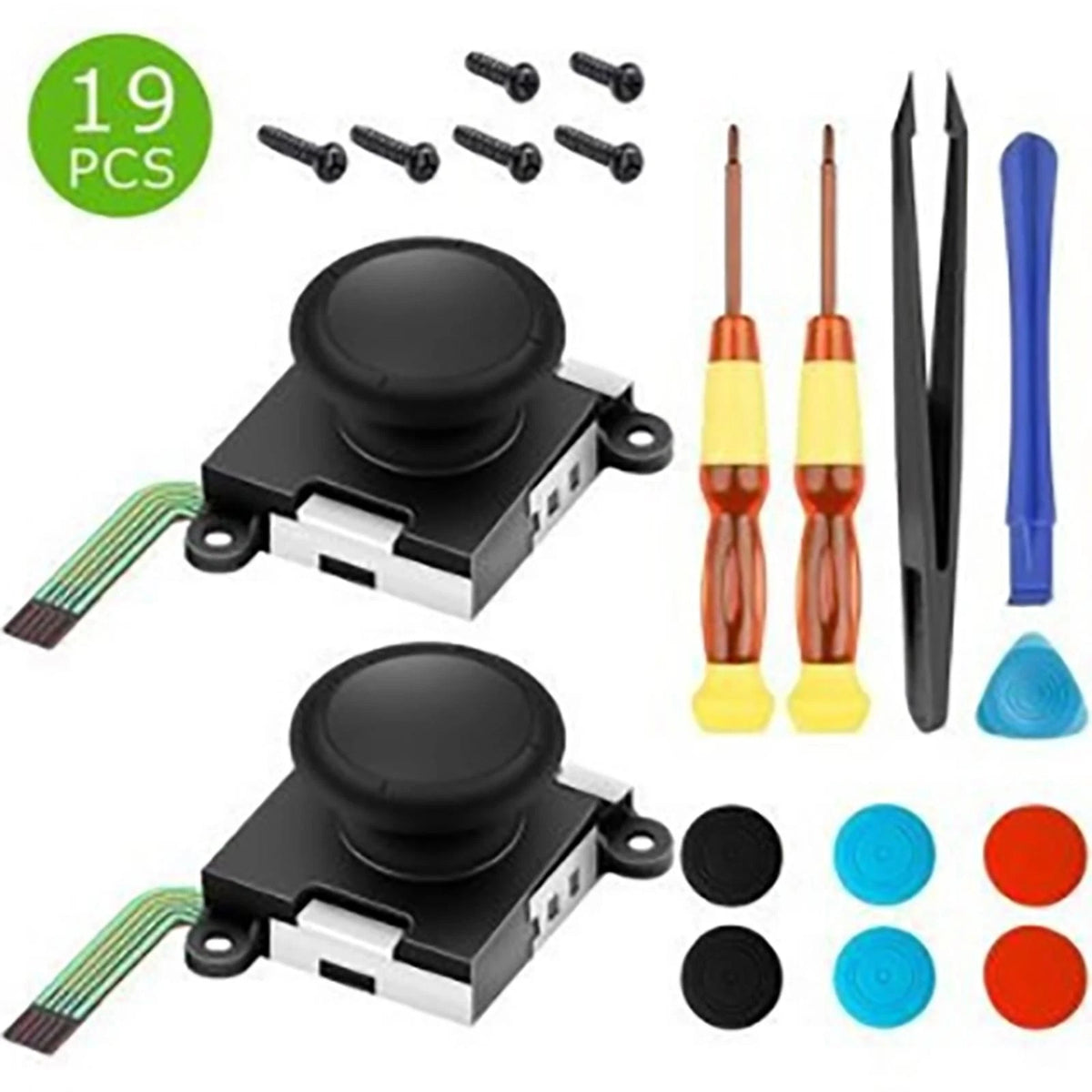 19Pcs 3D Joystick Analog Thumb Stick Pry Tools For Nintendo Switch Lite Joy-Con