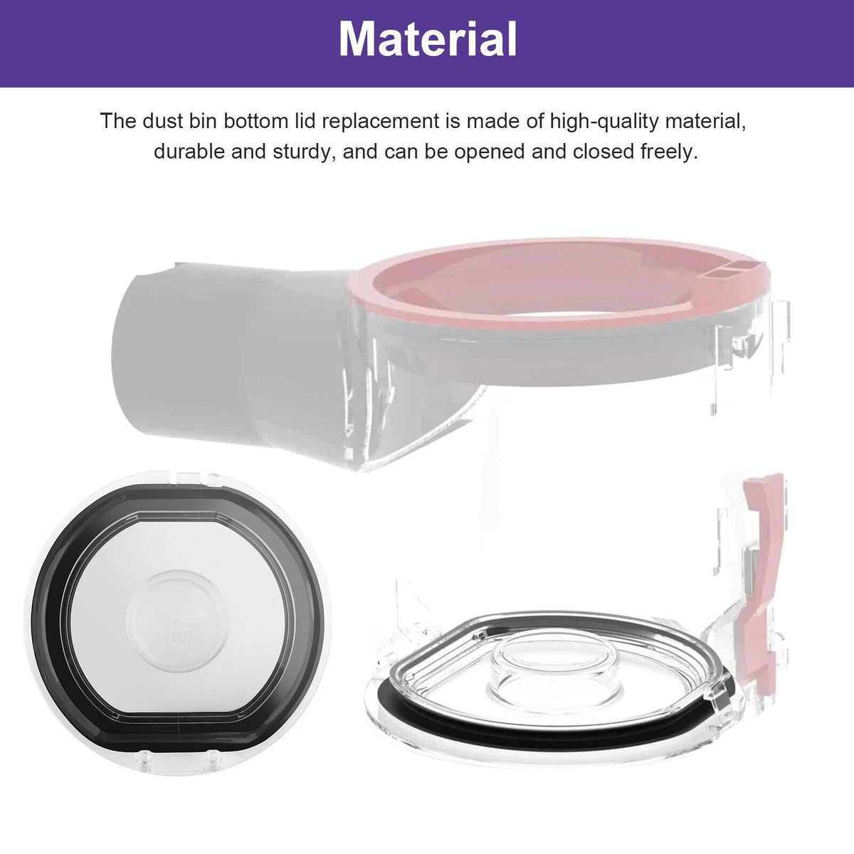 Dustbin Lid Cap For Dyson V7/V8 Vacuum Cleaner Cover With Sealing Ring F