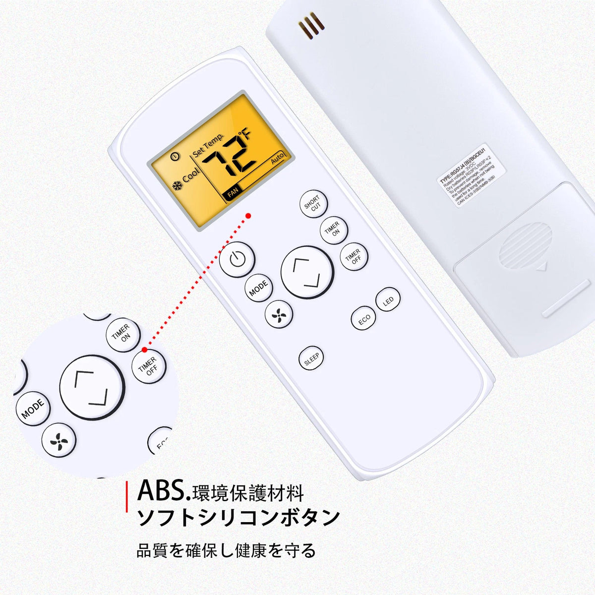 RG57J4(B)/BGCEU1 Remote Control For Toshiba/Mirage/midea Air Conditioner